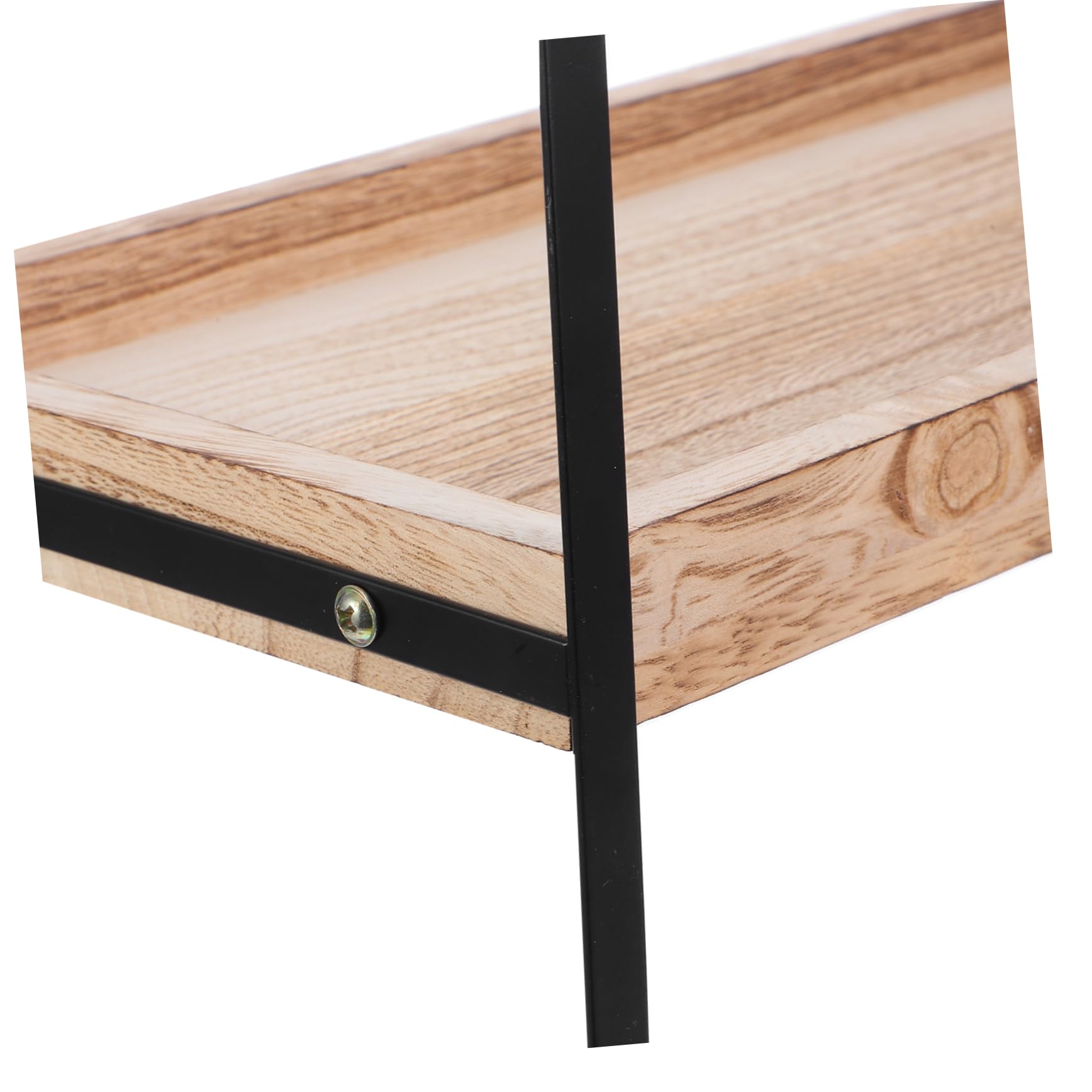 OUNONA 2-stöckiger Holzorganizer mit Metall, Großer Aufbewahrungsständer | Küchenarbeitsplatte und Hotels, Glatte Oberfläche, Robust Gebaut, Einfache Form