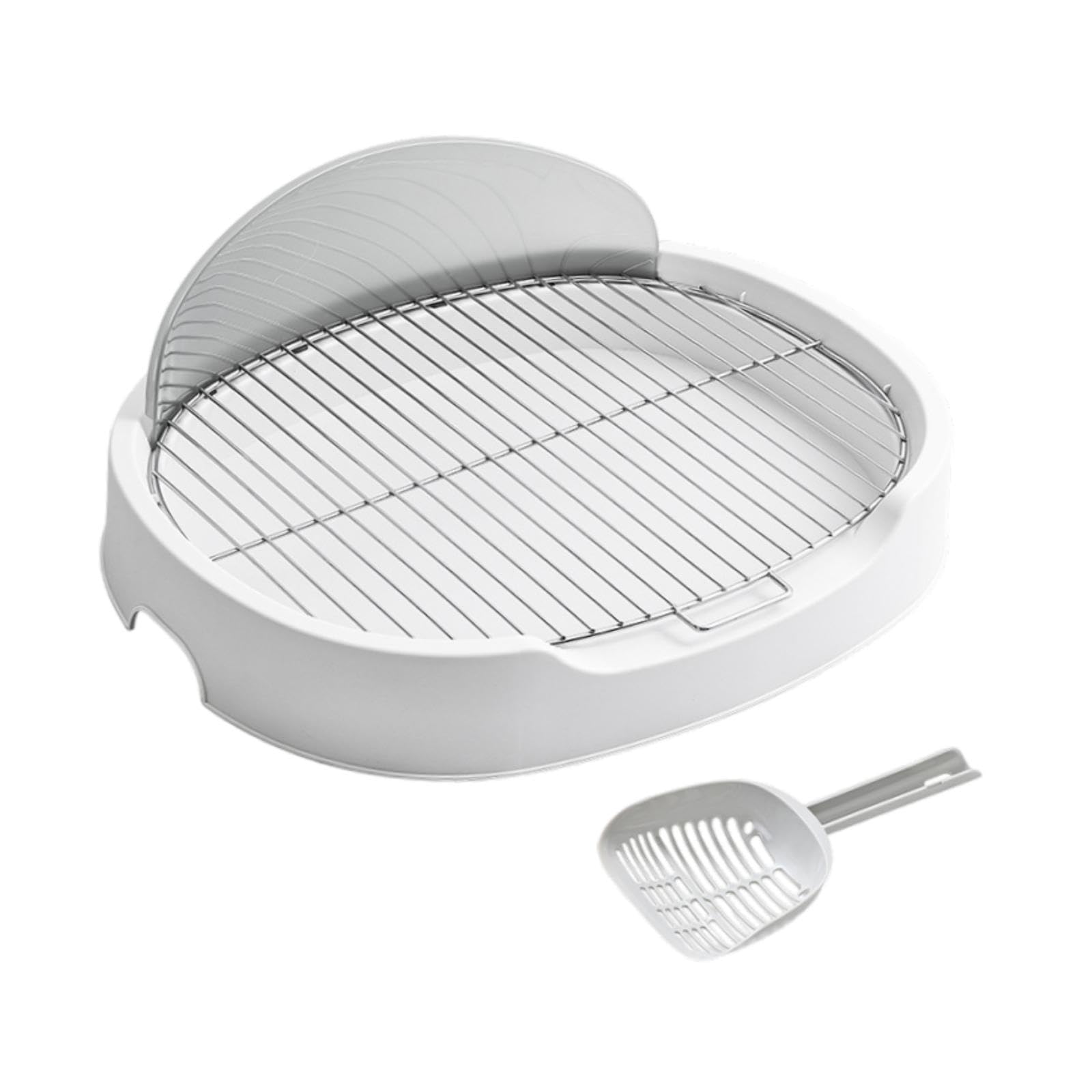 MYCENSE Dog Toilet Pet Pee Toilet Indoor Potty Tray,Dog Potty Pan,Anti Splashing,Portable,Litter Tray Training Corner for Puppy, White, 18mm