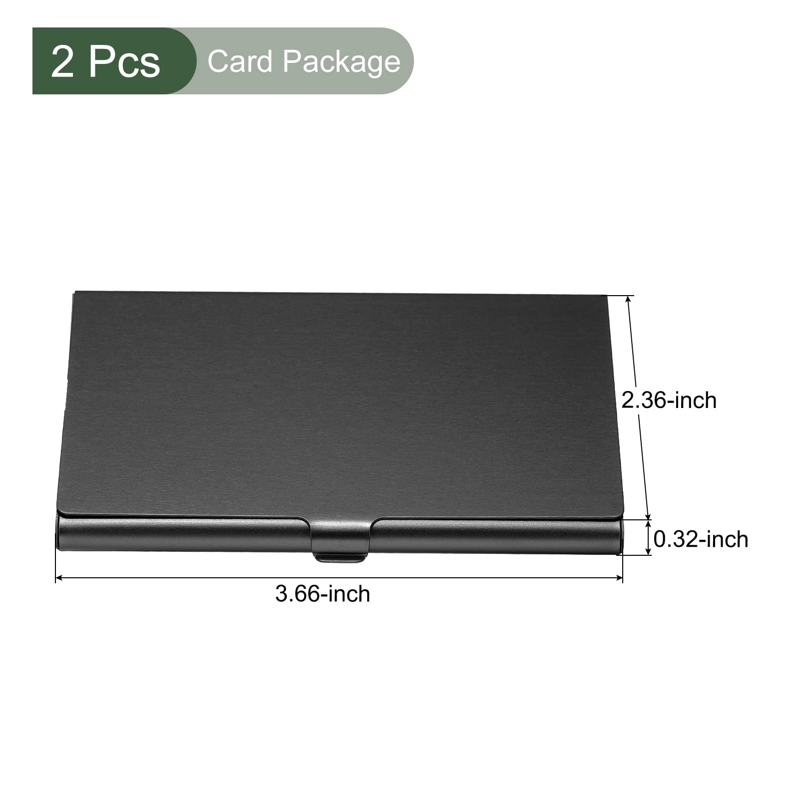 YOKIVE 2 Pcs Business Card Holder, Flip Cover Style, Black - Image 2