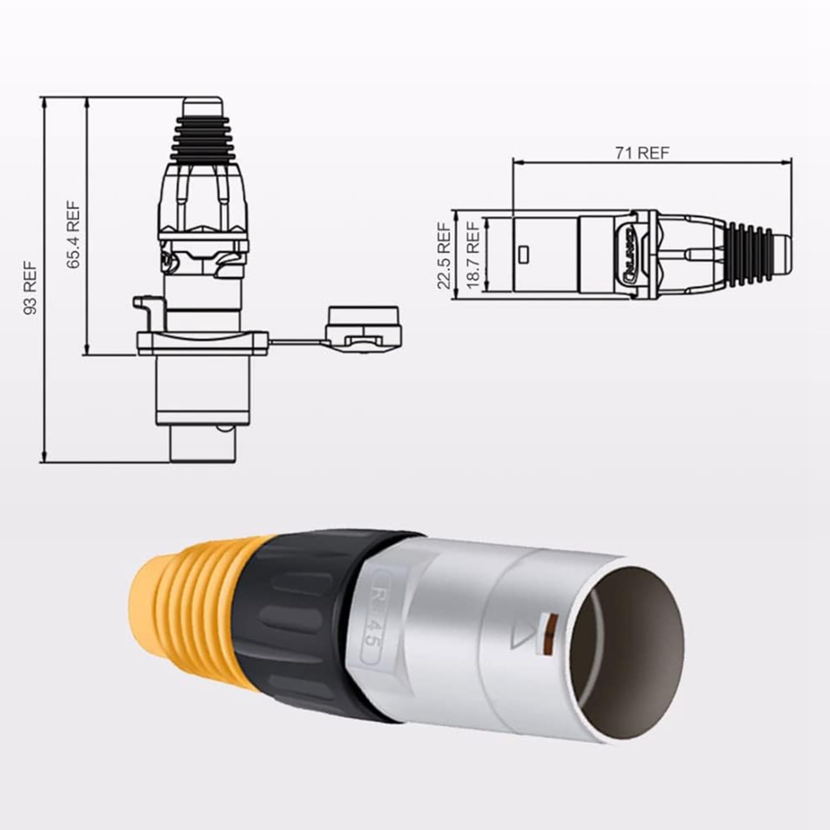 Connecteur de Panneau ÉTanche RJ45 50 Pièces, Prise Ethernet Cat5E, Connecteur de Câble Ethernet en Métal pour Réseau Domestique Industriel