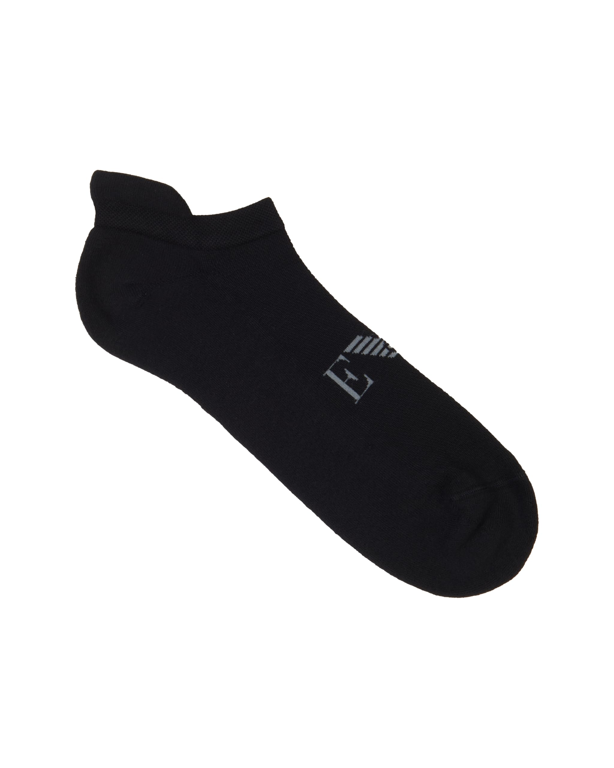 Emporio Armani MAN'S BASIC LOGO FOOTIE SOCKS BLACK TU