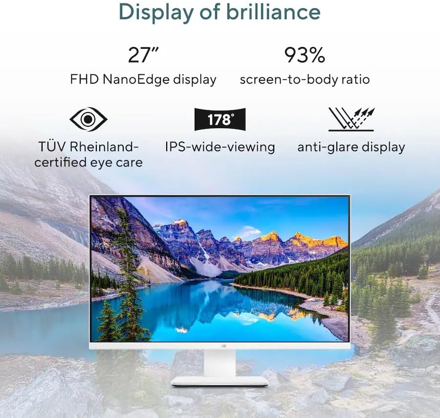 ASUS VM670 27" FHD Touchscreen All in One Desktop PC, AMD Ryzen AI 7 350U (66 TOPS NPU), 32 GB DDR5 5600MHz RAM, 1 TB SSD, Wi-Fi 6, BT 5.4, Copilot+ PC, Win 11 Pro, for Business & Student, Accessories — view 3
