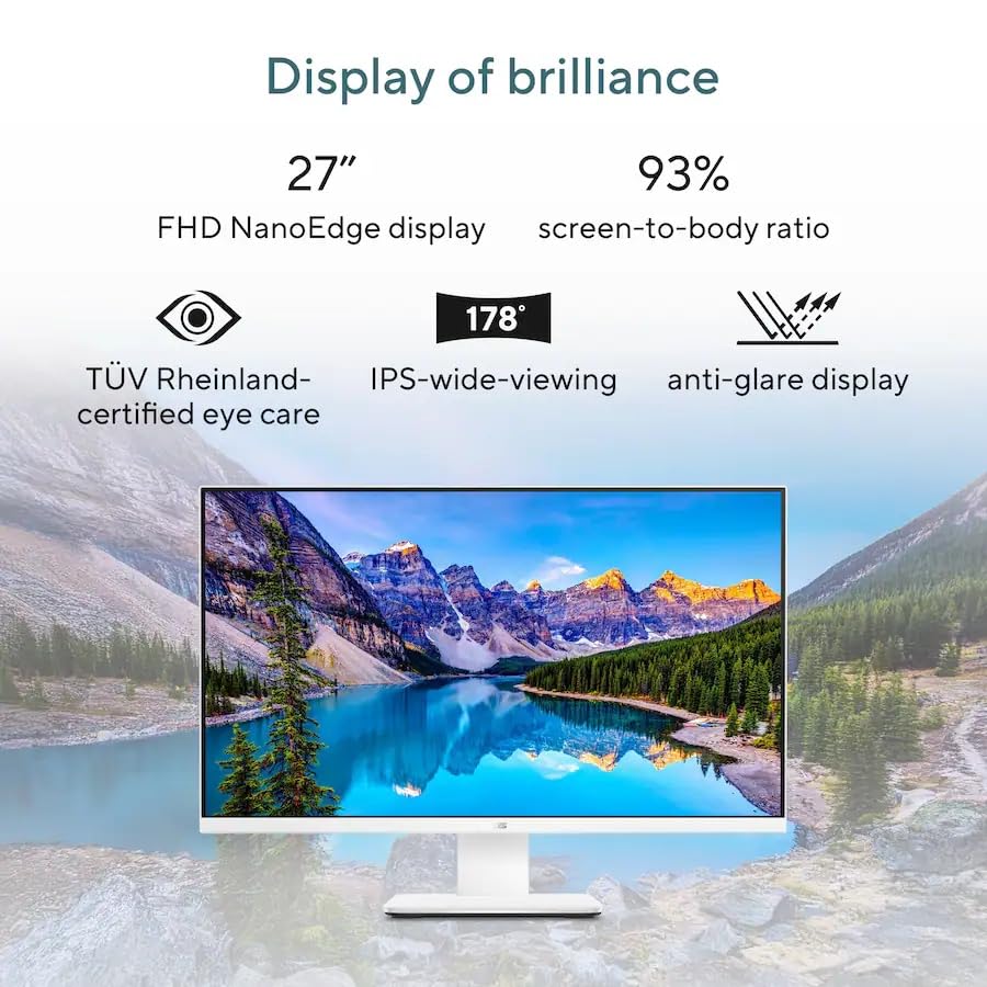 Image of ASUS VM670 27 inch FHD Touchscreen All in One Desktop PC, AMD Ryzen AI 7 350U (66 TOPS NPU), 64 GB DDR5 5600MHz RAM, 1 TB SSD, Wi-Fi 6, BT 5.4, Copilot+ PC, Win 11 Pro, for Business & Student, Accessories