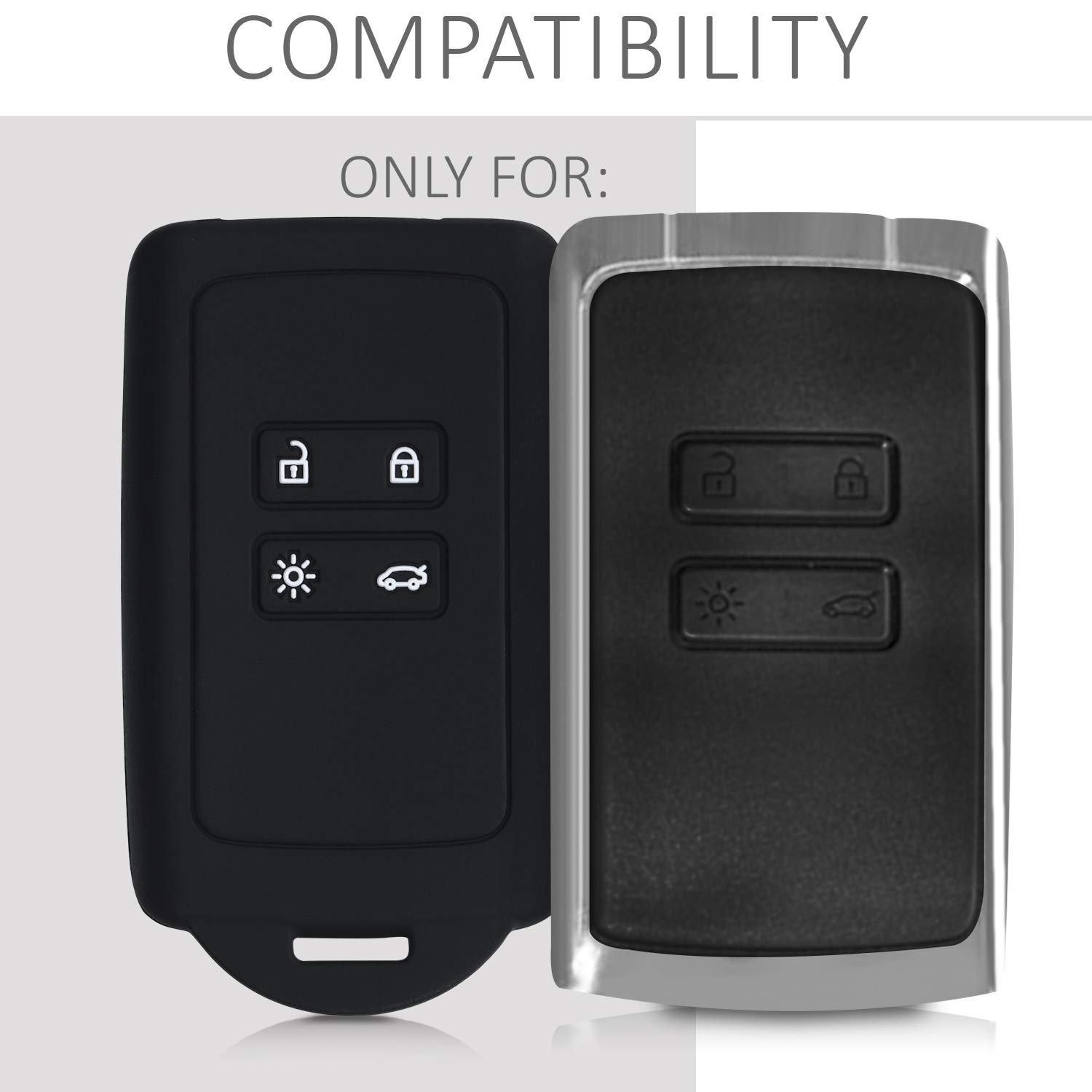 Amazon.co.jp: kwmobile Renault 4-ボタン 車のキー Smart Key