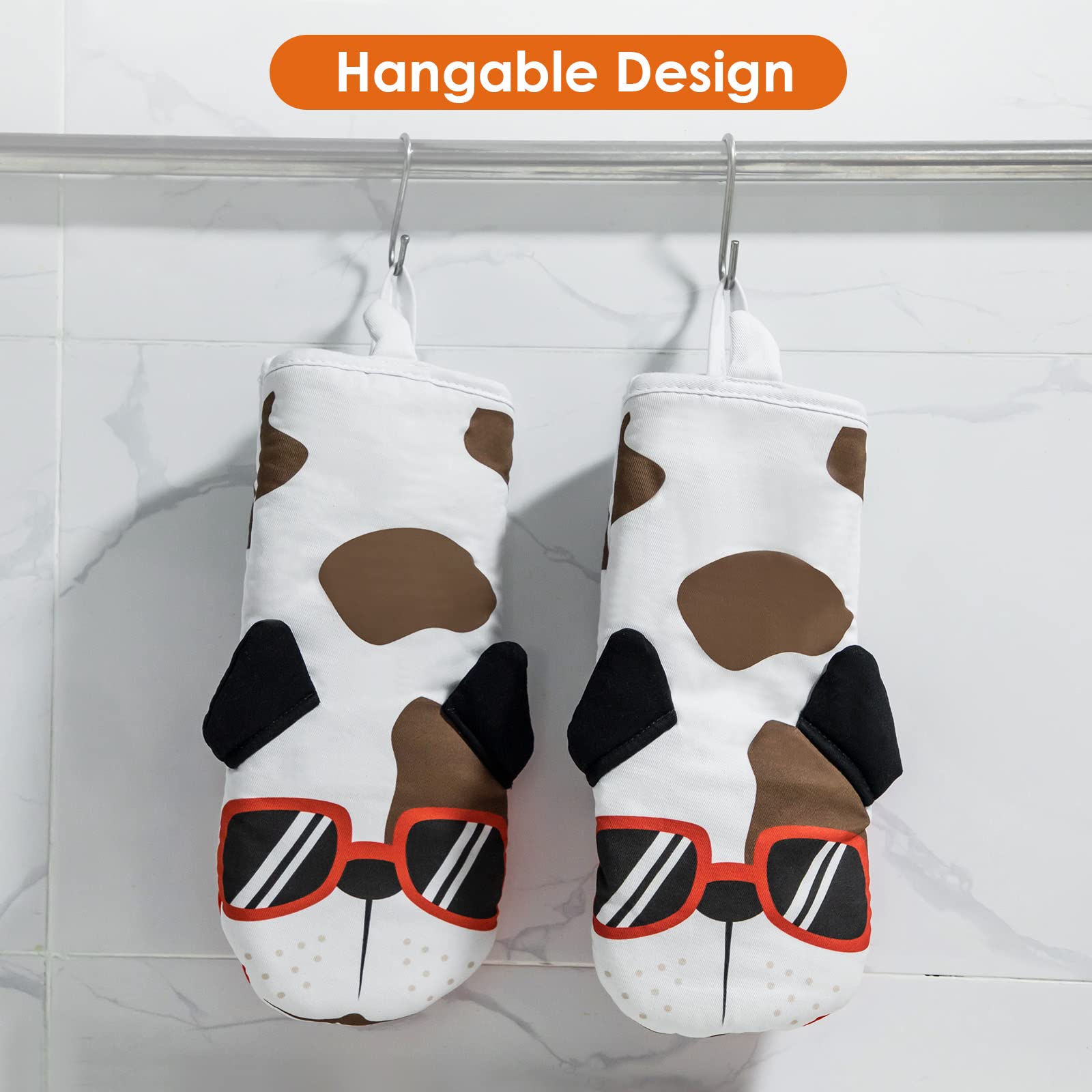 Ofenhandschuhe Katzenpfoten – 1 Paar, Hitzebeständig Bis 250°C, Extra Lang, Baumwolle, Niedliches Design