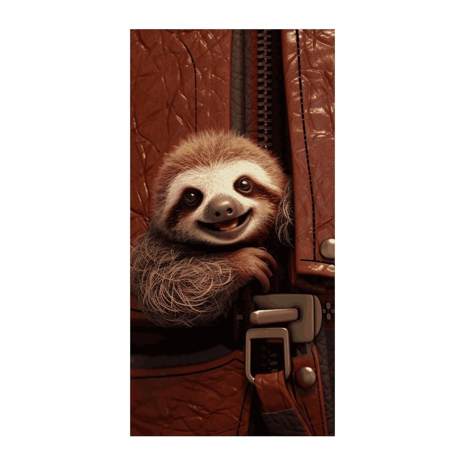 Adfgyerh Style Sloth On Zipper Curtains，Polyester Blackout Extra Wide，Door Curtain， 35.4X 70.9 Inch For Temporary Room Dividers Bedroom Living Room，Room Darkening Curtains ，For Doorway Privacy For Wall Hanging Dec