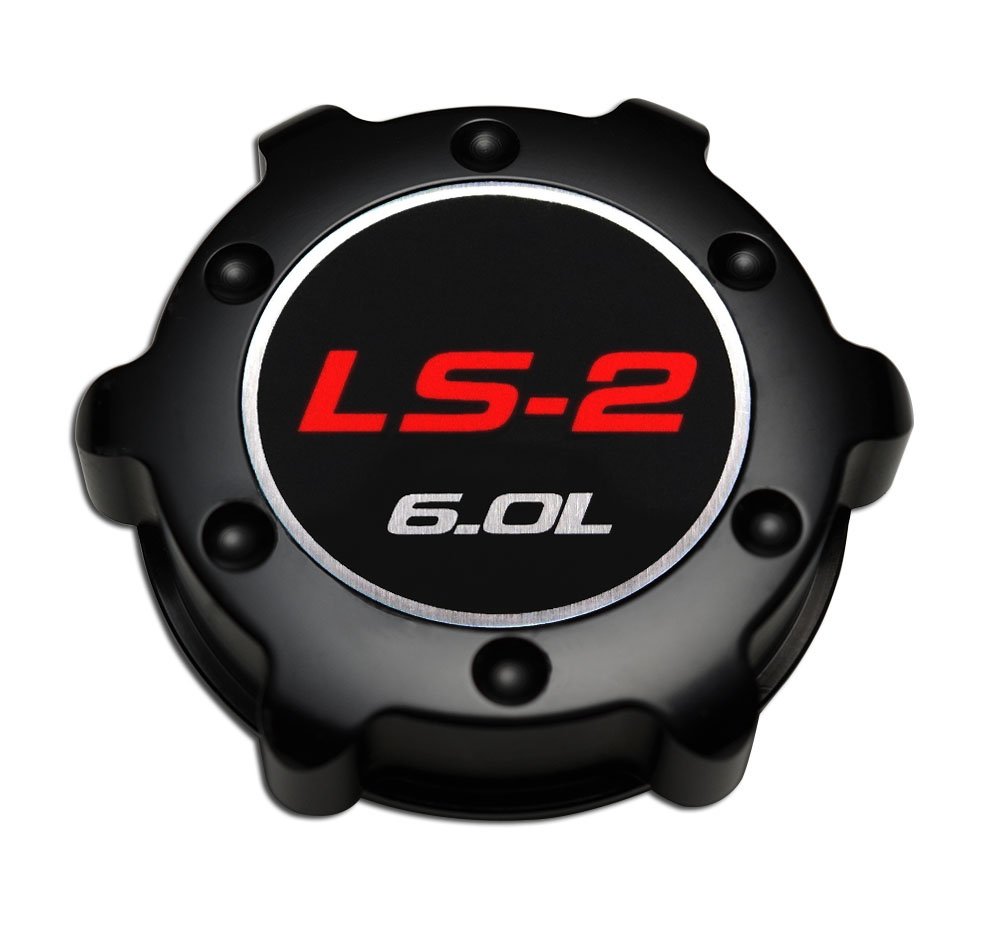 VMS Racing BLACK OIL CAP LS2 6.0L in Billet Aluminum Compatible with Pontiac GTO 6.0L 05-06 2005-2006