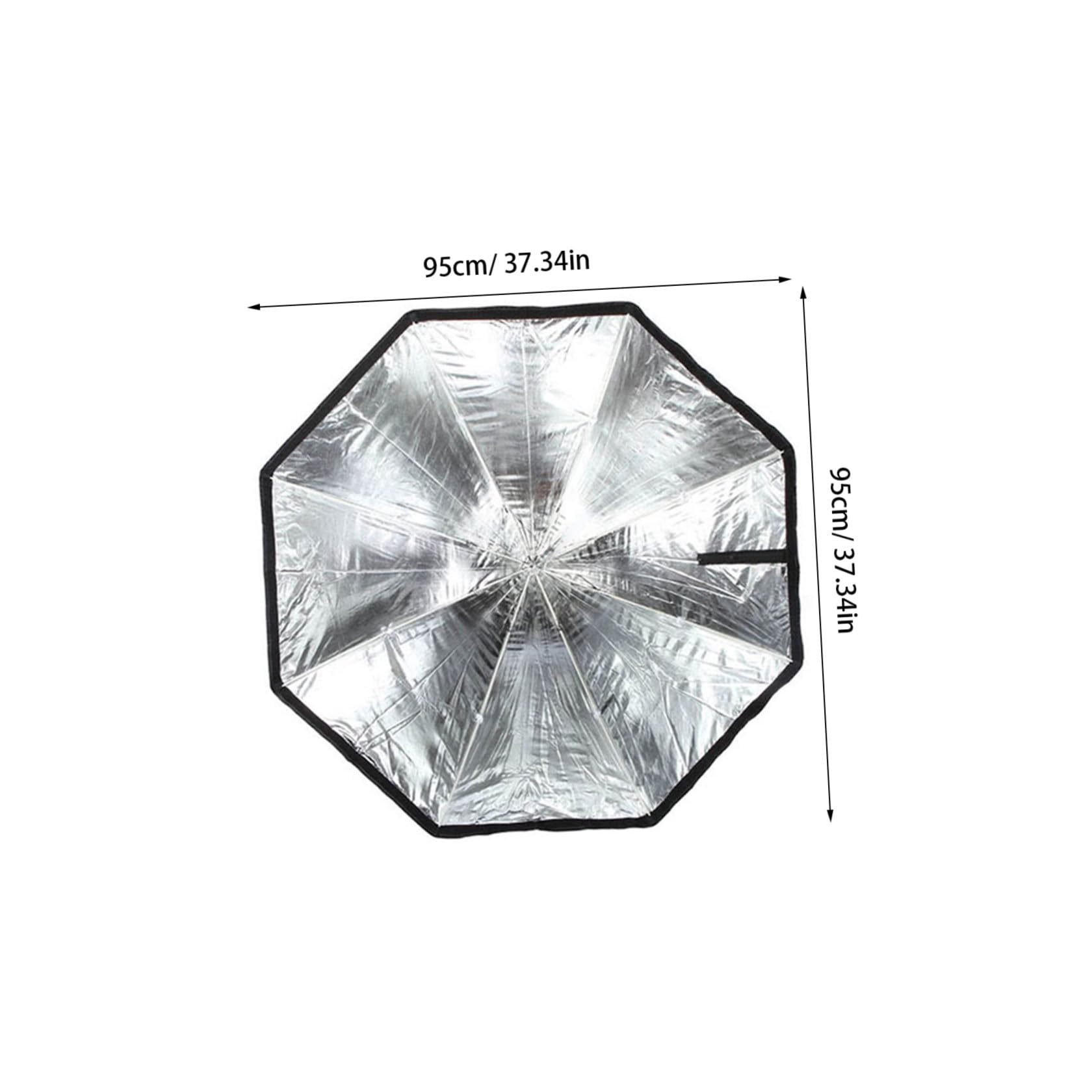Softbox per Flash, Ombrello Softbox Fotografico Ottagonale in Nailon, Portatile, Argento, per Flash Off-camera e Piccole Luci Video, Fotografia Outdoor, Appassionati di Fotografia