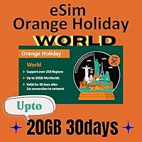 Vista 14 de Orange Holiday Worldwide Tarjeta SIM prepagada de 20 GB de datos de Internet durante 30 días en 4G/LTE Conexión compartida de datos permitida