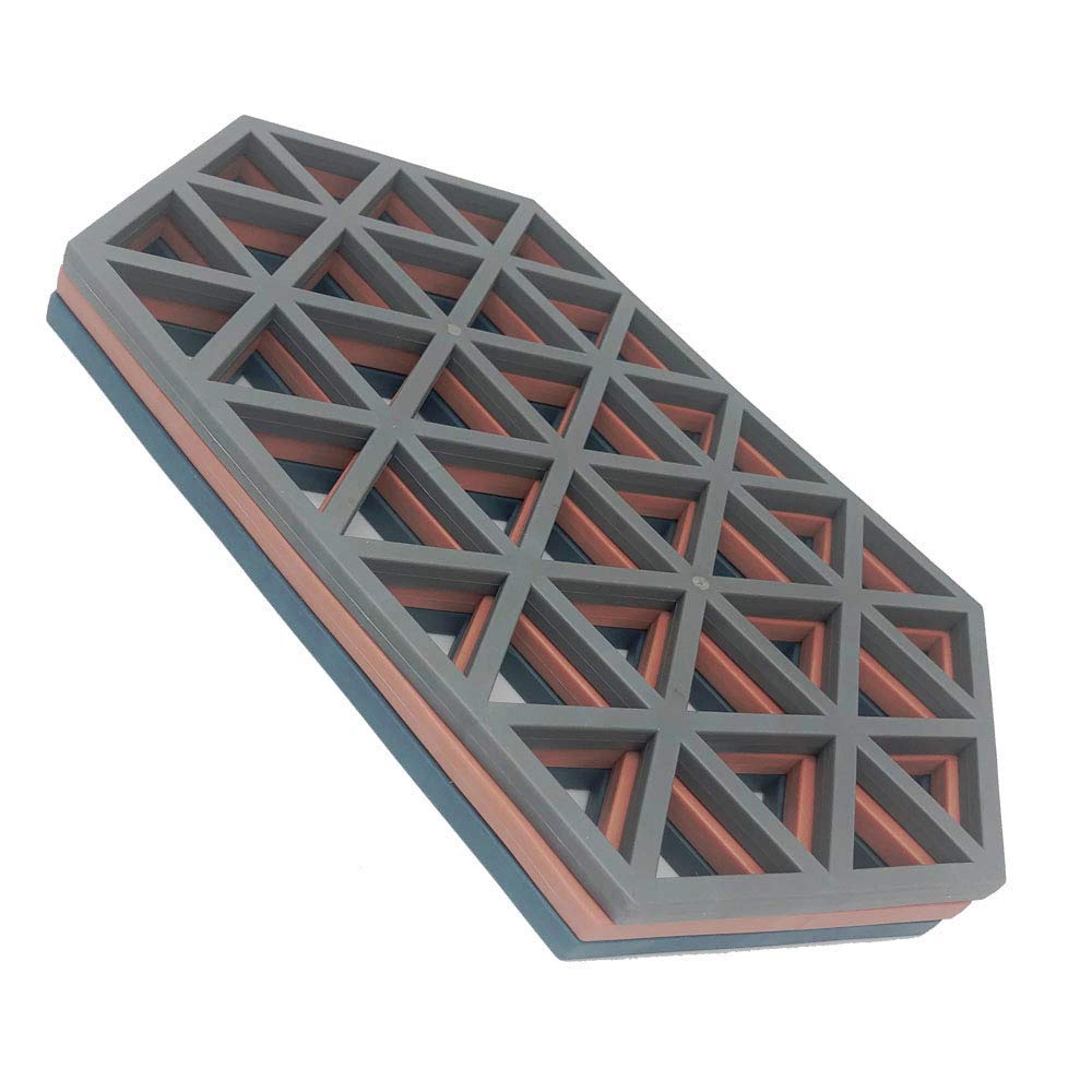 NILKANTH Silicone Trivet Mats (3 Pack) | Heat Resistant Non-Slip Table Mats for Hot Pots, Pans, Bowls & Dishes | Multipurpose Pot Holder Placemat for Kitchen & Dining | Triangle & Line Design 1