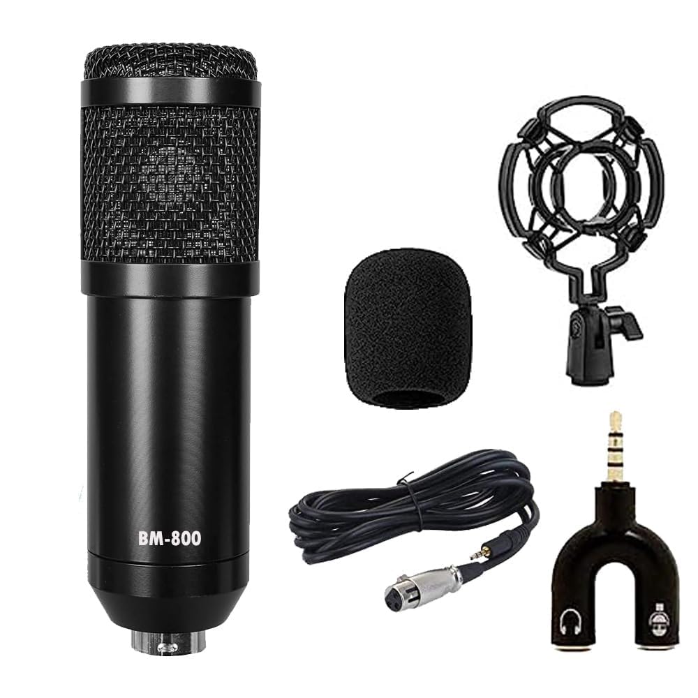 IMAGINEA BM-800 Condenser Microphone Kit for Recording, Podcasting