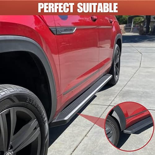 Miniatura 4 de Estribo apto para VW Volkswagen Atlas, Atlas Sport, 2020 2021 2022 2023 2024 2025 Accesorios de barras laterales Nerf