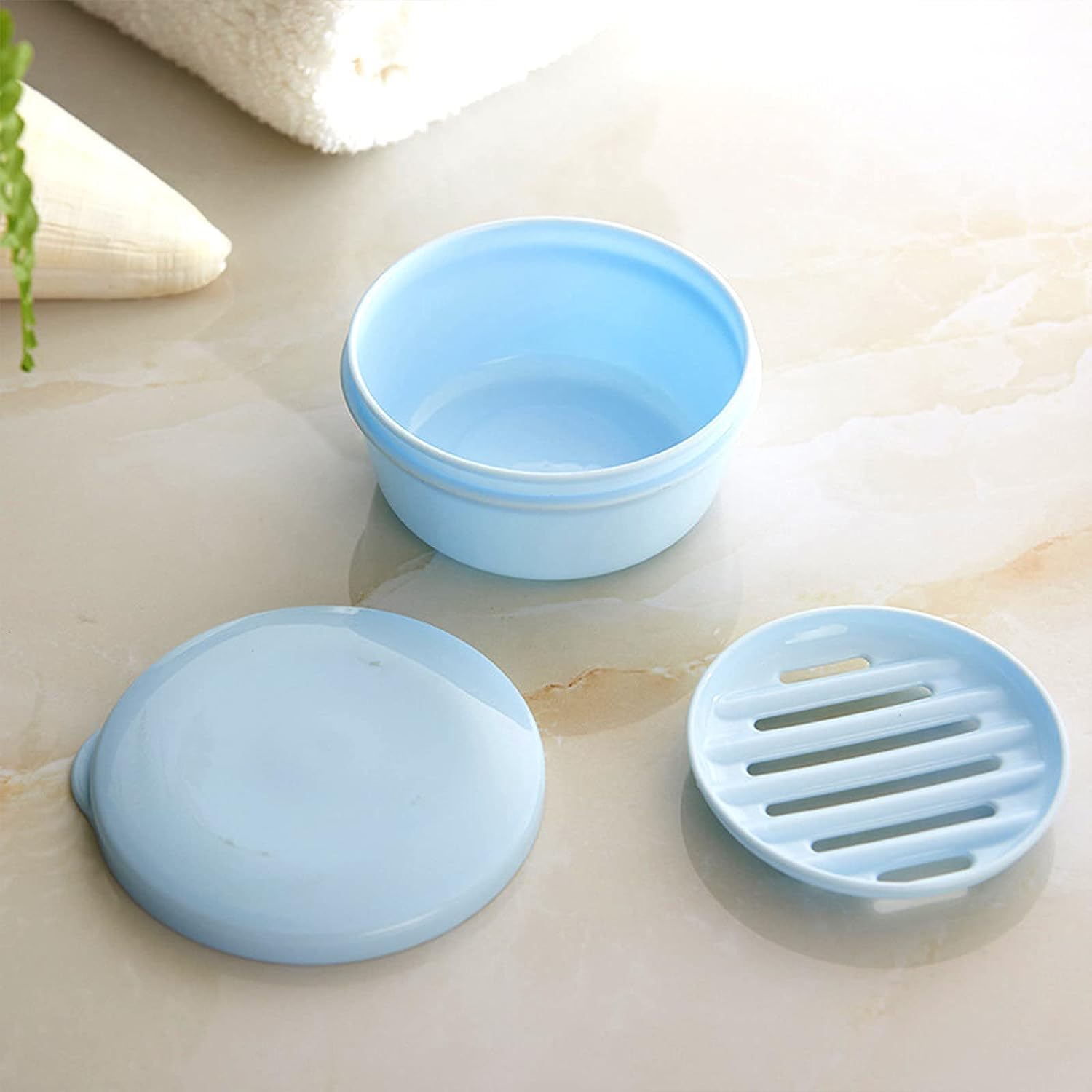 Boîte à Savon De Voyage Étanche Avec Drainage - Porte-Savon Portable Compact Plastique Pour Gym, Camping, Shampoing Solide