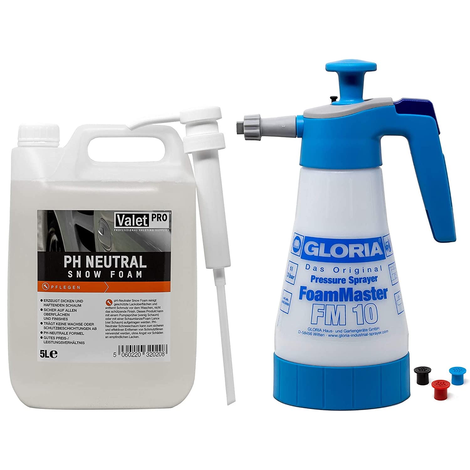 detailmate Gloria FM10 - Pulverizador de espuma (1 L, pH neutro, espuma de nieve de 5 L)