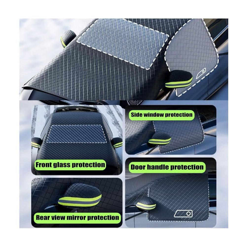 Protege Pare Brise Givre pour Peugeot 508 2019-2022, Voiture Anti-Glace Neige Couverture Pare-Brise Avant Hivernale Bache Anti Gel Pliable,A/161 * 145 * 132 cm