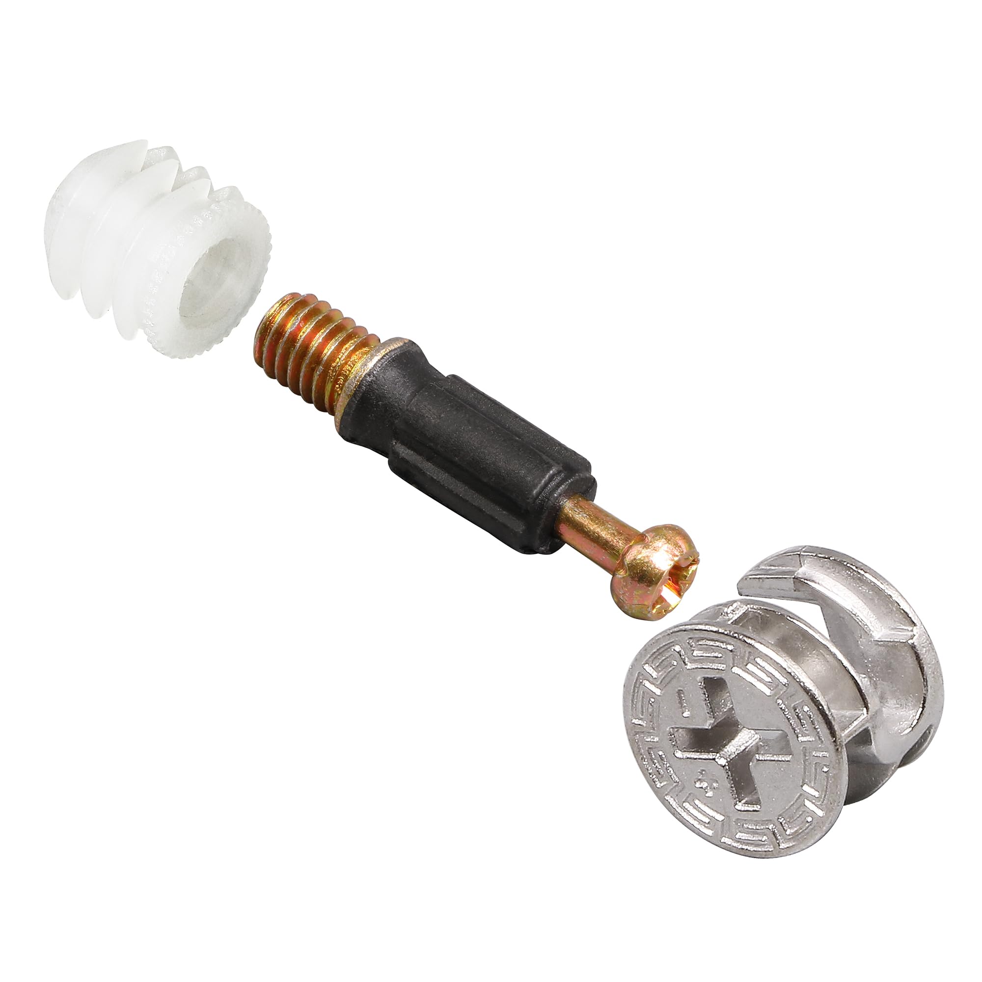 Jamiikury 20 Sets Furniture Cam Lock Fasteners, 3-in-1 Cam Locks for Furniture, Cam Lock Fittings Cam Connector Furniture Replacement Parts, 1-1/4" /