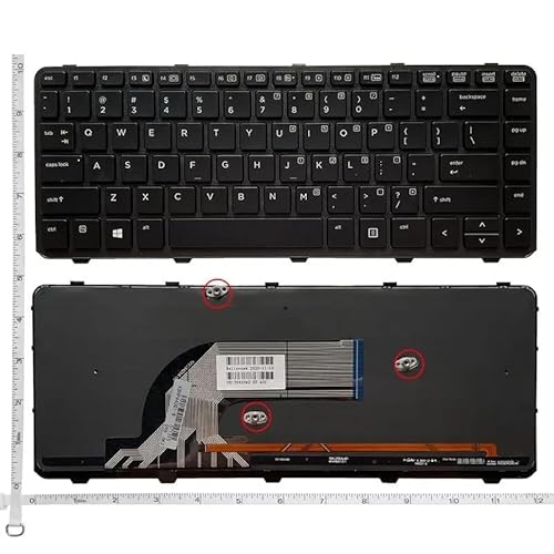 HP ProBook 440 G1/440 G2/640 G1/645 G1/445 G2/430 G2 ノートパソコン用 バックライトなしキーボード 767476-001(OEM US backlit)