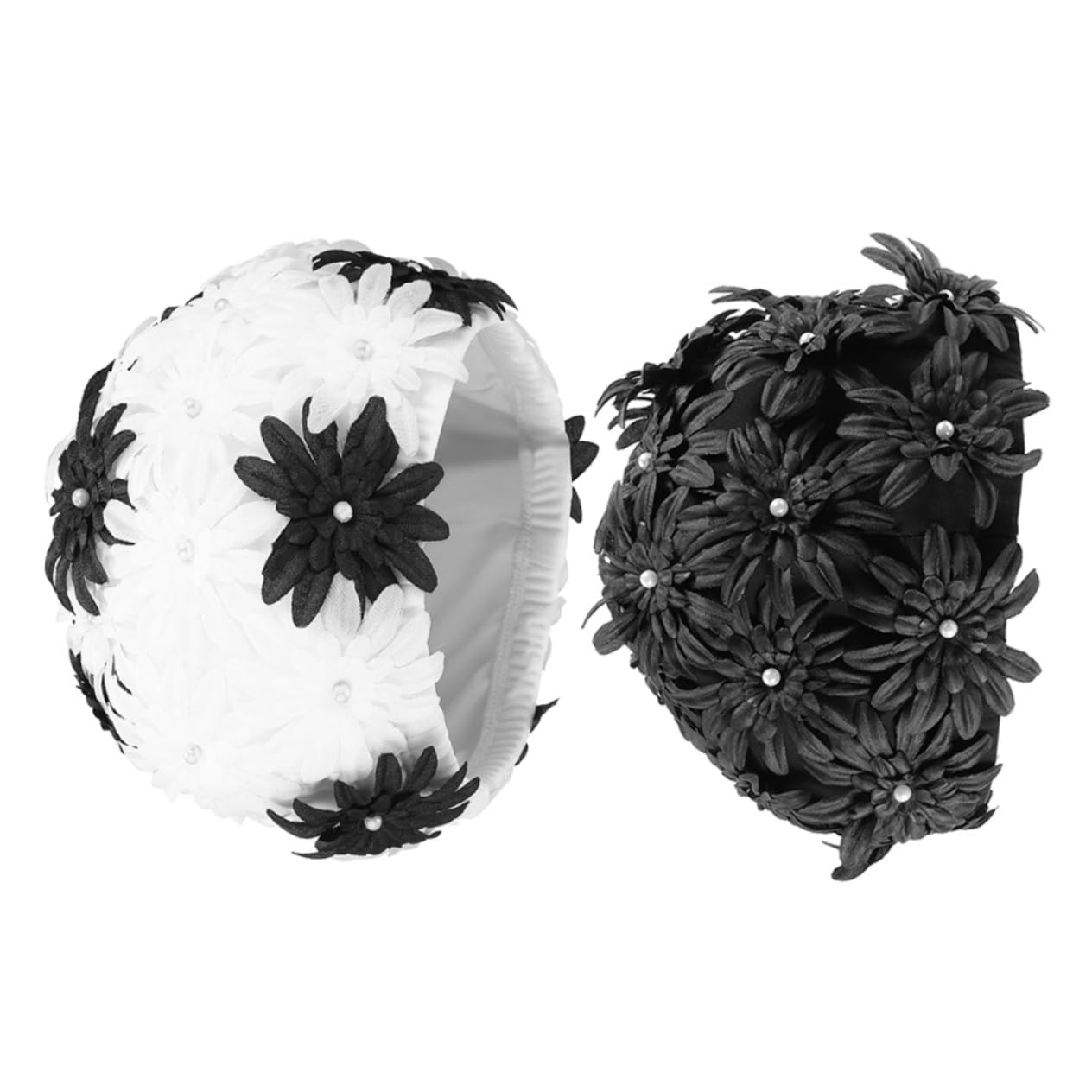 Gorro De Natación Floral Mujeres Protección del Cabello Gorro De Natación Y Elástico Piscina De Brocado Y Actividades Acuáticas