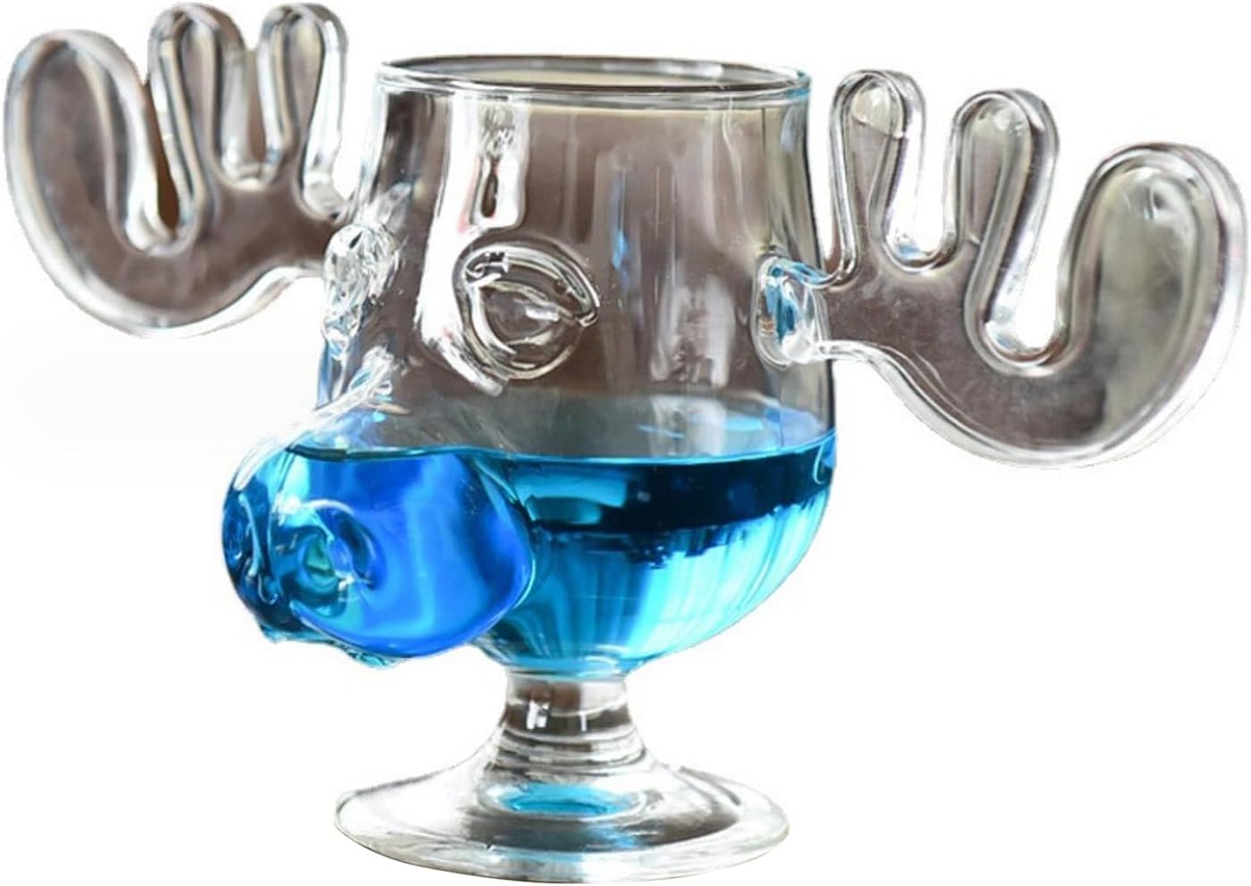 Creative Christmas High Boron Silicon Elk Glass Cup Deer Horn Wine Cup-Deer Cup - Color Box