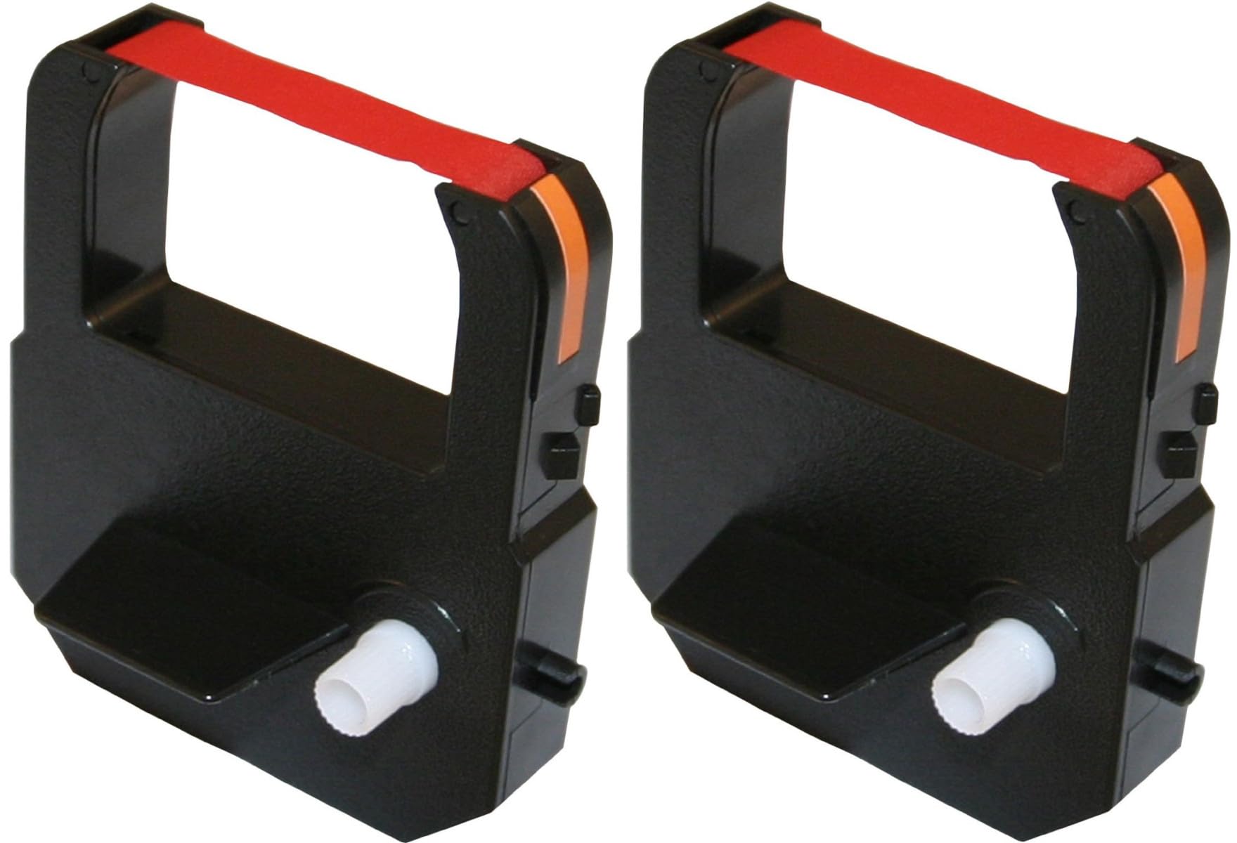 Time Clock Ribbon for Lathem 100E, 700E, 900E, 1000E, 1500E, 1600E, 5000EP, 7000E, 7500E, LT5000 (Red, 2 Pack)