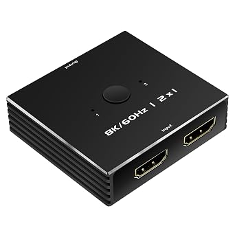 HDMI Switch 4K 120Hz 2 in 1 Out 2 Por