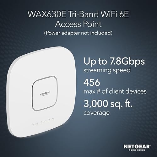 Miniatura 17 de NETGEAR Punto de acceso inalámbrico administrado en la nube (WAX630PA) - WiFi 6 de doble banda AX6000 velocidad Hasta 600 dispositivos cliente