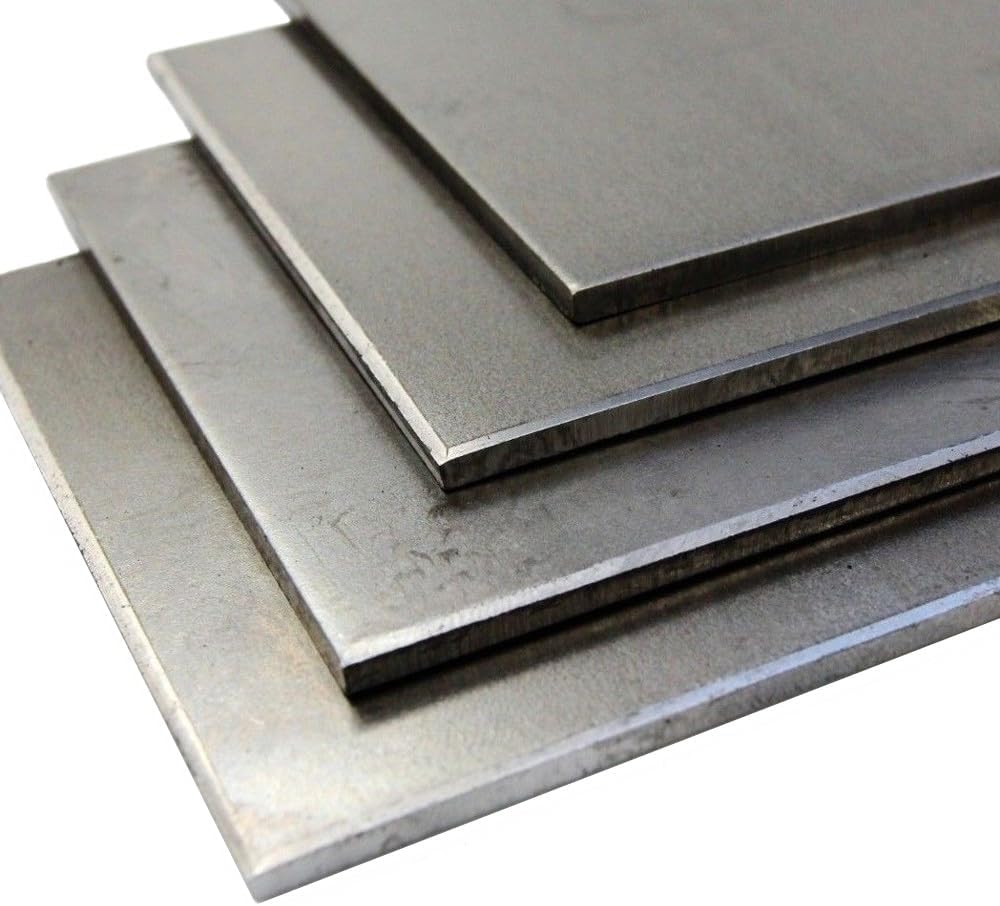 MILD STEEL SHEET METAL SQUARE CUT PLATE PANEL 0.8mm Thick / 100x100mm Size (0.8x100x100mm)
