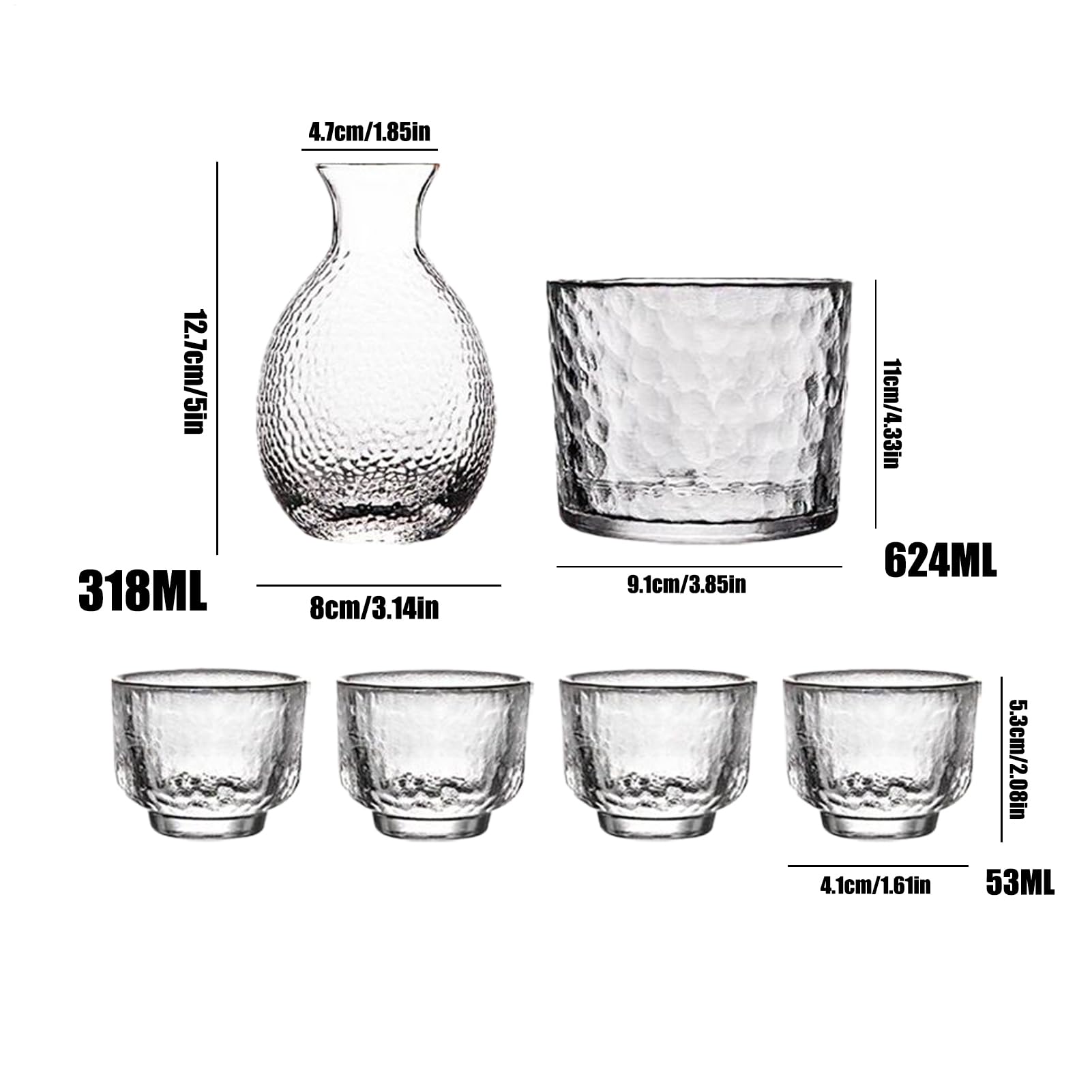 Ensemble De Tasses À Saké Verres À Boire En Verre Du Japon