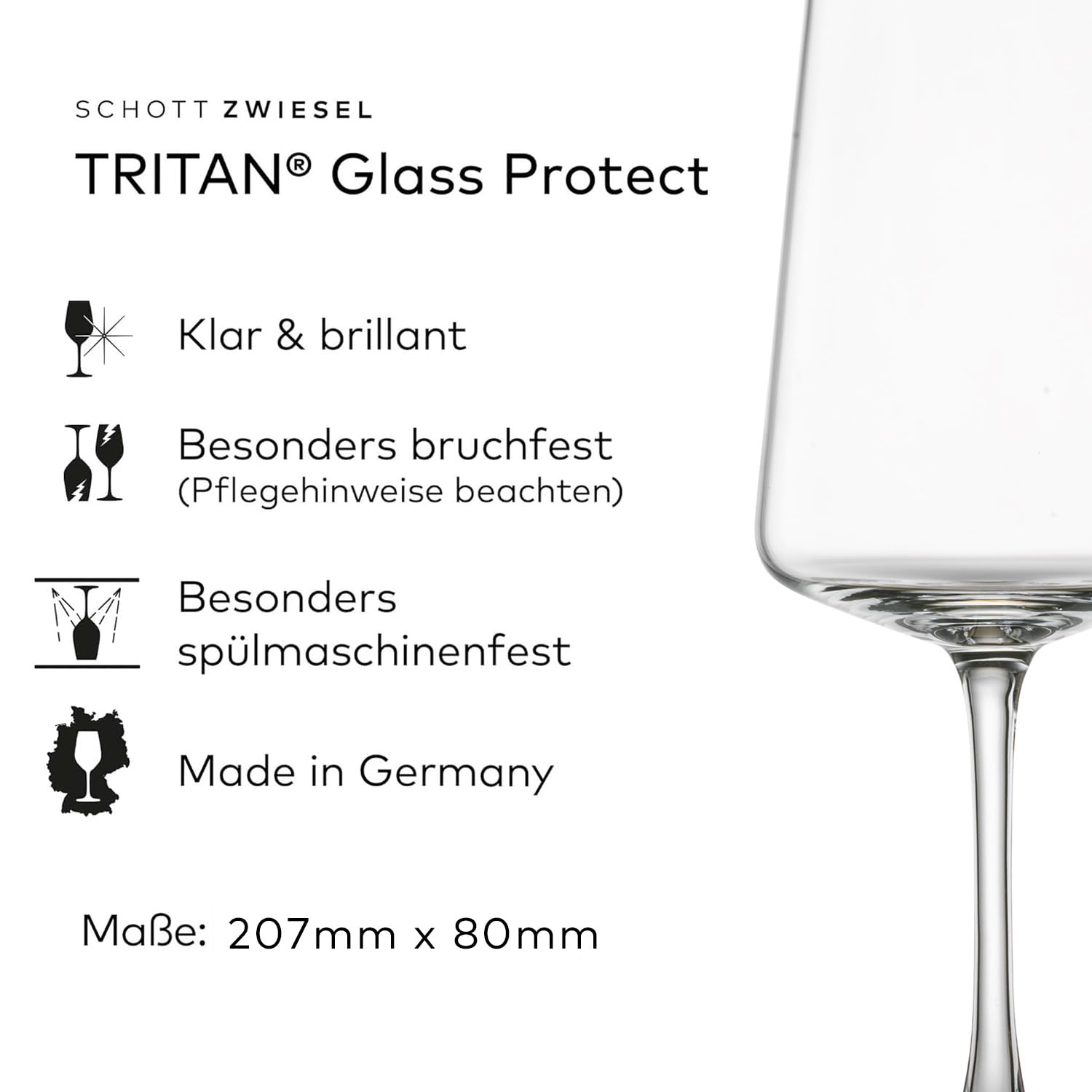 SCHOTT ZWIESEL MioVino kieliszki do białego wina (zestaw 4 sztuk), nowoczesne kieliszki do białego wina, odporne na mycie w zmywarce kieliszki z tritanu, wyprodukowane w Niemczech (nr 124050)