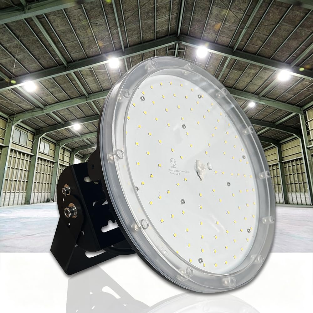 新品　200w LED 工場用　倉庫用　照明　ライト　水銀灯 Amazon.co.jp: 円盤型LED投光器200w ハイベイライト 工場ライト 吊り