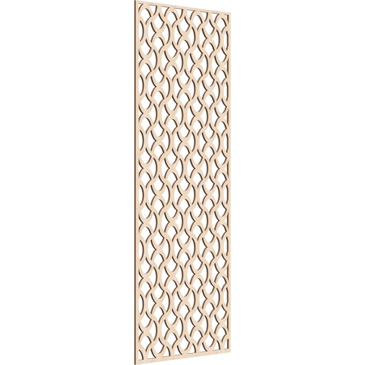 Resort Decorative Pierced Fretwork Wood Wall Panels, 23 3/8"W x 59 3/8"H x 1/4"T, Red Oak
