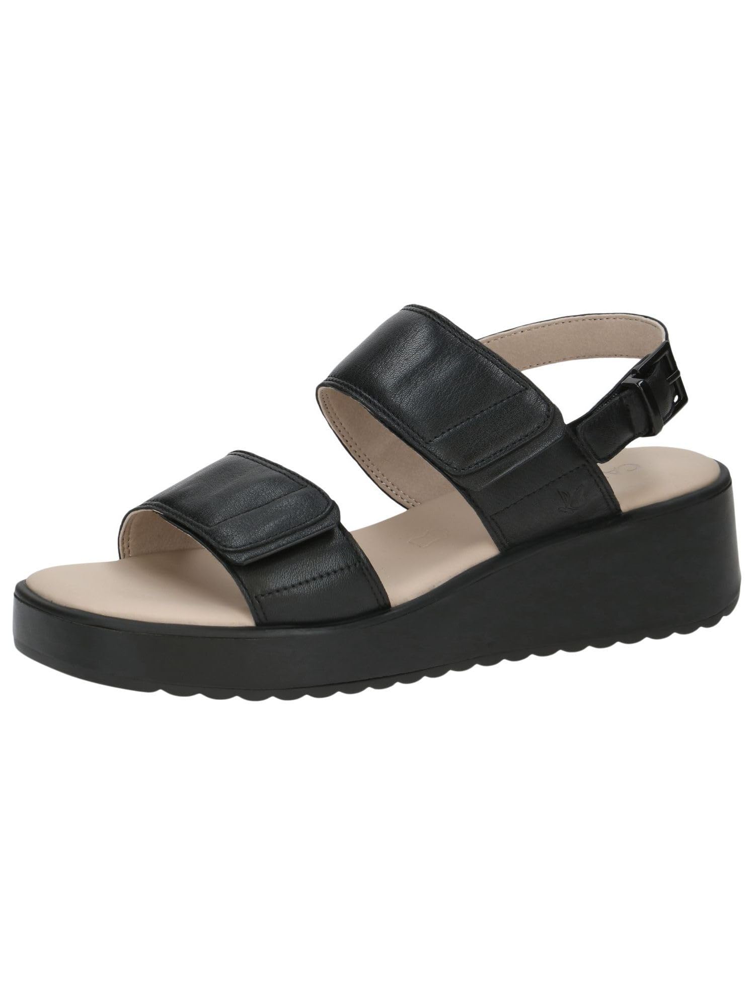 CAPRICE Damen Sandalen mit Keilabsatz aus Leder Wedges