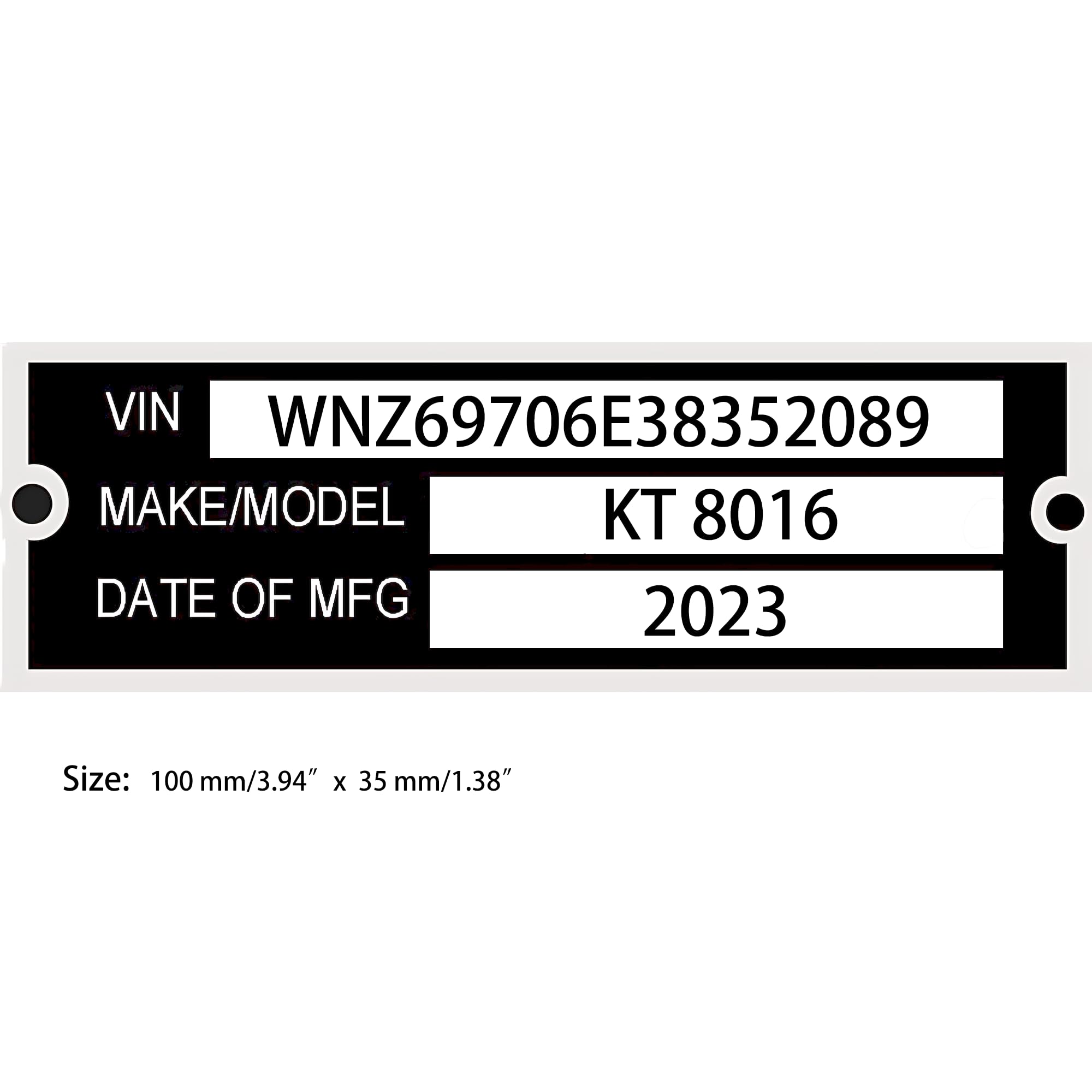 4-8 Days Delivery - Upgraded - Vin Plates for Trailers, Custom Engraved Aluminum Vin Plate Replacement,Trailer Vin Plate Replacement,Vin Tag,Vin Number (VIN Plate)