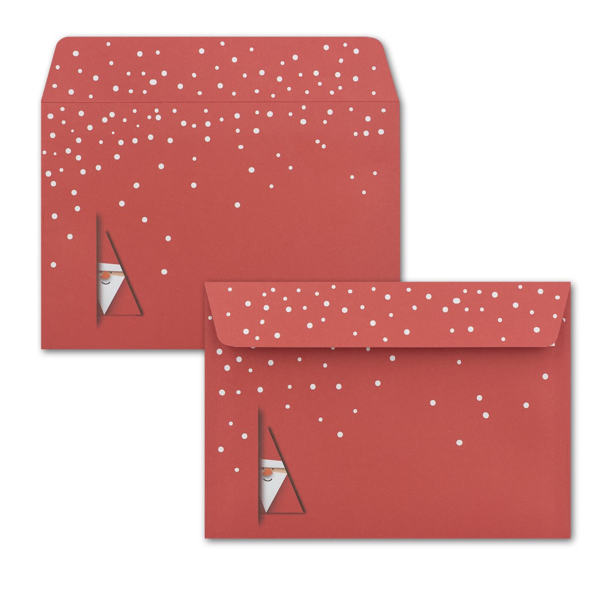 Lot de 300 enveloppes de Noël Rouge Format C6 avec bande autocollante autocollante 114 x 162 mm 80 g/m²