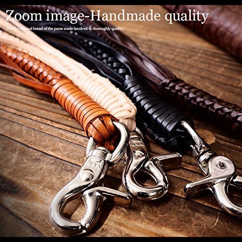 [デイズアート] ウォレットチェーン ベルトループ セット 本革 6本編み フラワーカービング サドルレザー ウォレットロープ コン