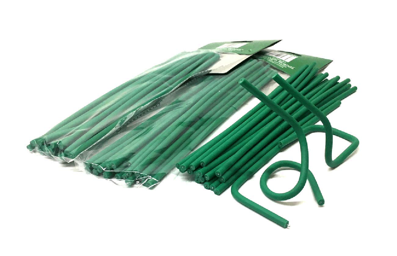 Filo Flessibile per Piante da Giardino, Rivestito in Gomma, Colore: Verde, 60PC