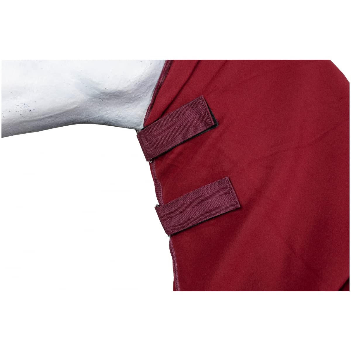Abschwitzdecke mit Halsteil und Kreuzgurt (abnehmbar) BASICLINE RL24 weinrot 155cm