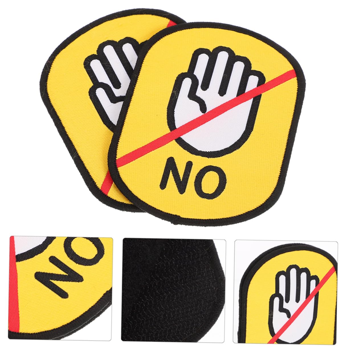 Cabilock Étiquettes D'avertissement en Tissu Imperméable pour Laisses d'animaux Fonction Antiperte Pack de 3 Formes Multiples, pour Identifier Votre Animal en Promenade