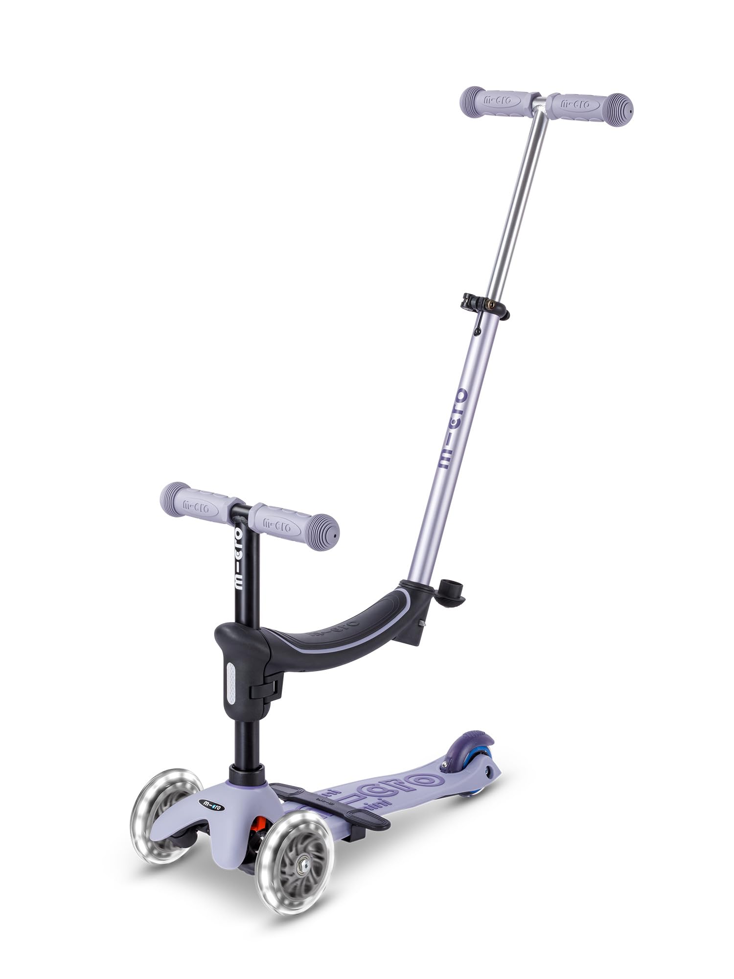 Trottinette évolutive Micro Mini2Grow 2.0 Lavande | LED