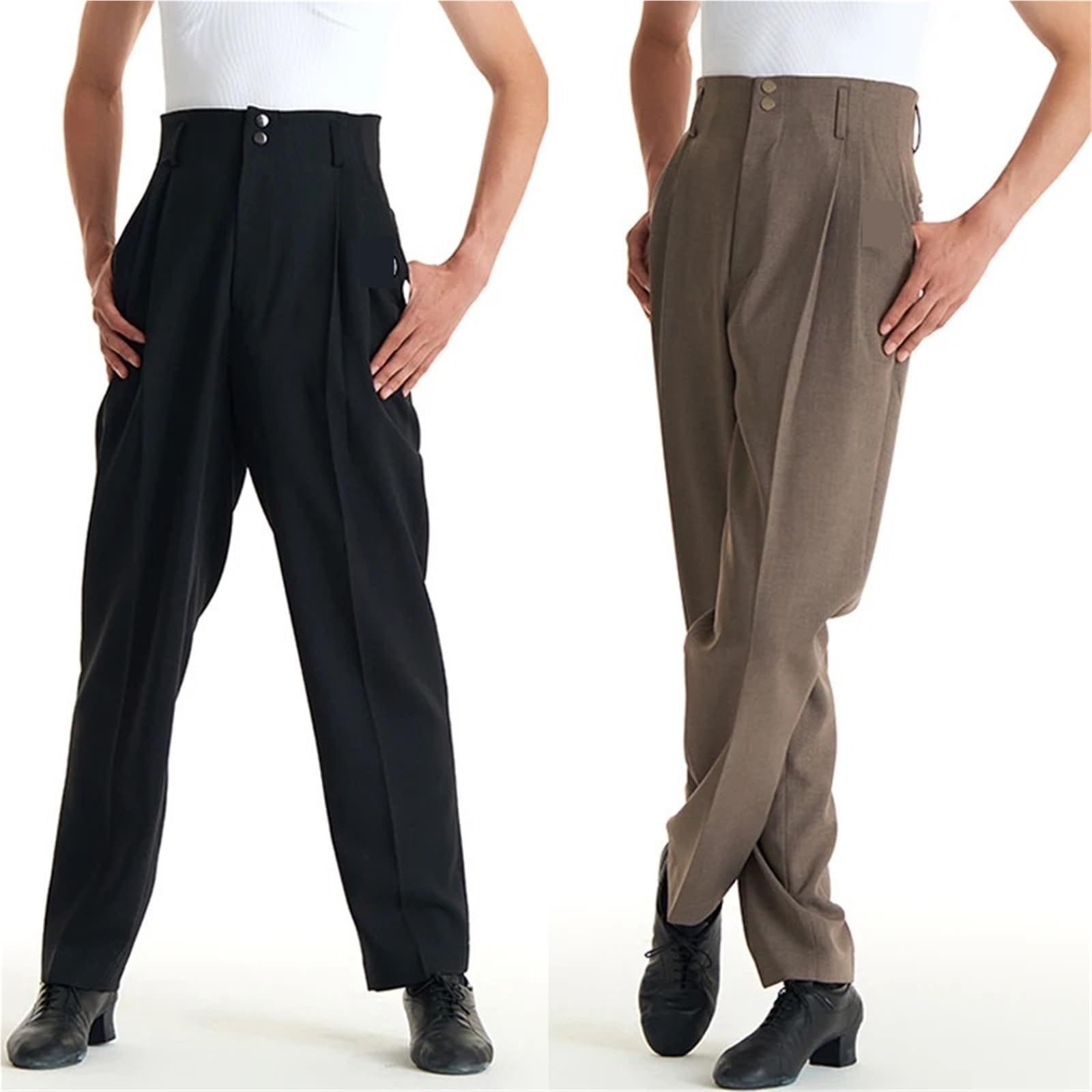 Pantalones De Baile Latino For Hombre, Diseño con Cordón, For Práctica, Salón, Competición para Hombre, Salsa, Jazz, Danza