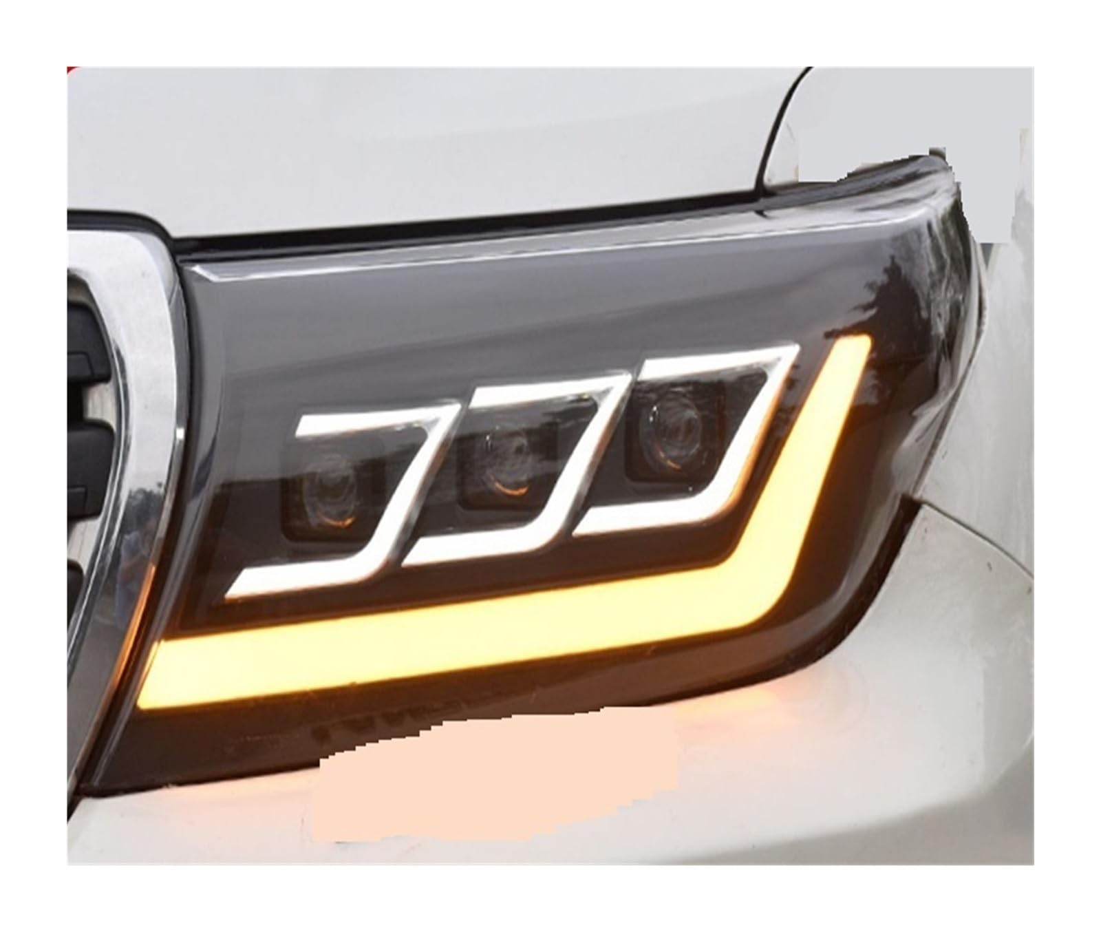 VGOCMDUB Car Headlights LED DRL Matrix Moving Signal Head Lamp LED Lens Headlamp Auto Assembly Compatible With Land Cruiser 2008-2015