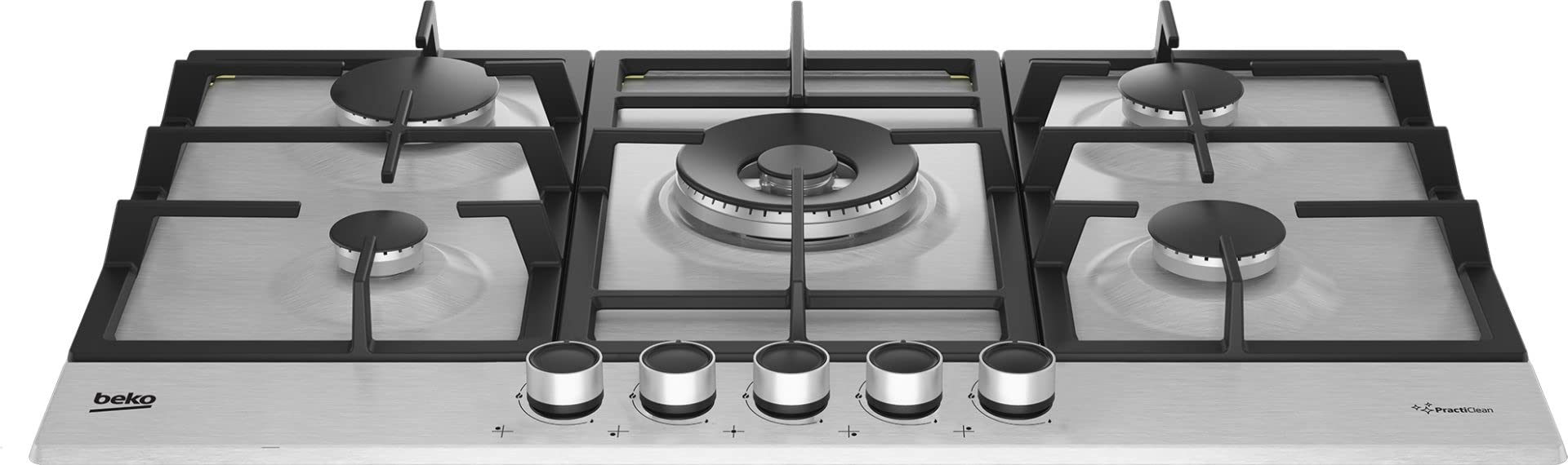 Piano cottura a gas da Incasso 5 Fuochi (Wok) larghezza 75 cm - HIAW75225S