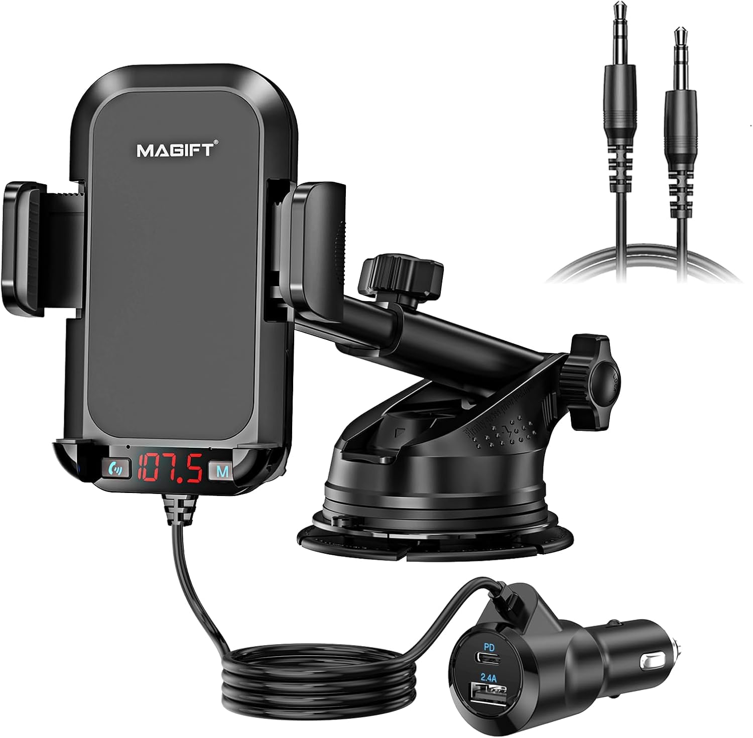 magift Bluetooth Car Adapter 3 in 1 FM Transmitter