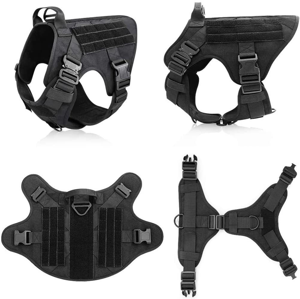 Wojskowa Nylontactical Pet Harness i smycz Zestaw Kamizelka Klamra Metalowa Klamka Dla Dużego Psy Trwała Uprząż