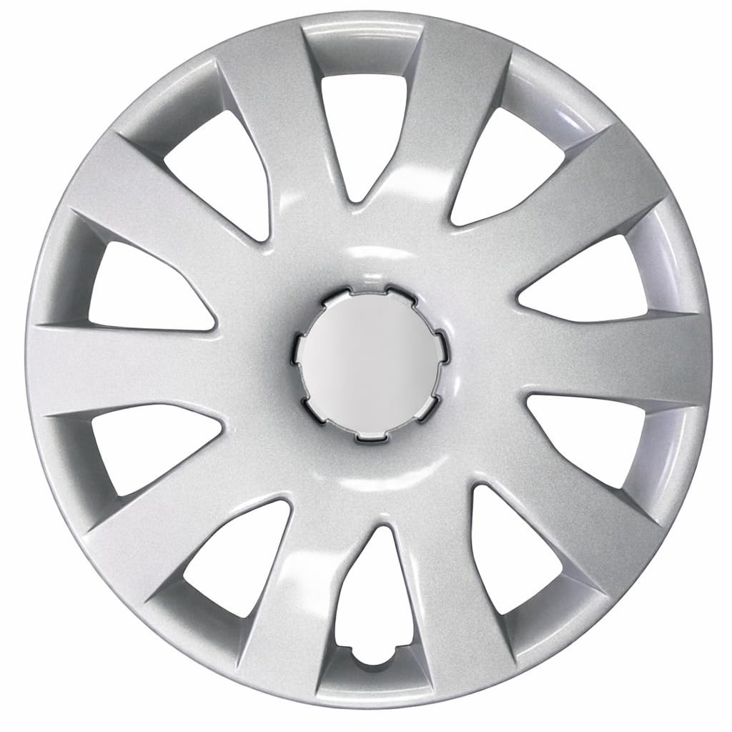 Set 4 Copricerchi 16 Pollici Compatibili con Trafic 2014> Movano Vivaro 2016> NV300 - Coppe Ruota Auto Design Elegante - Kit Completo da 4 Pezzi