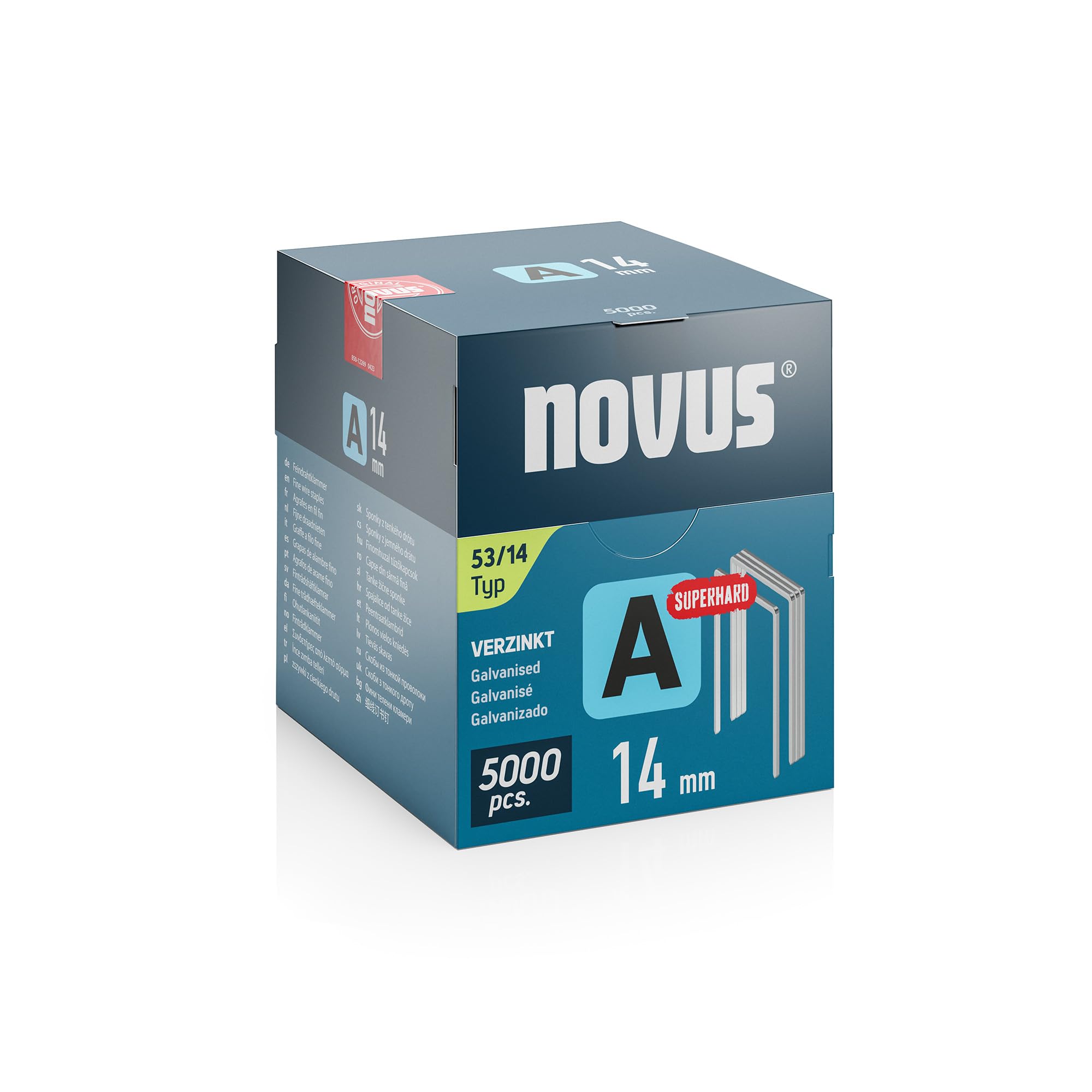Novus Staple Strip, 5000 pieces, Type 53, 14x11.3mm, Fine Wire Clip