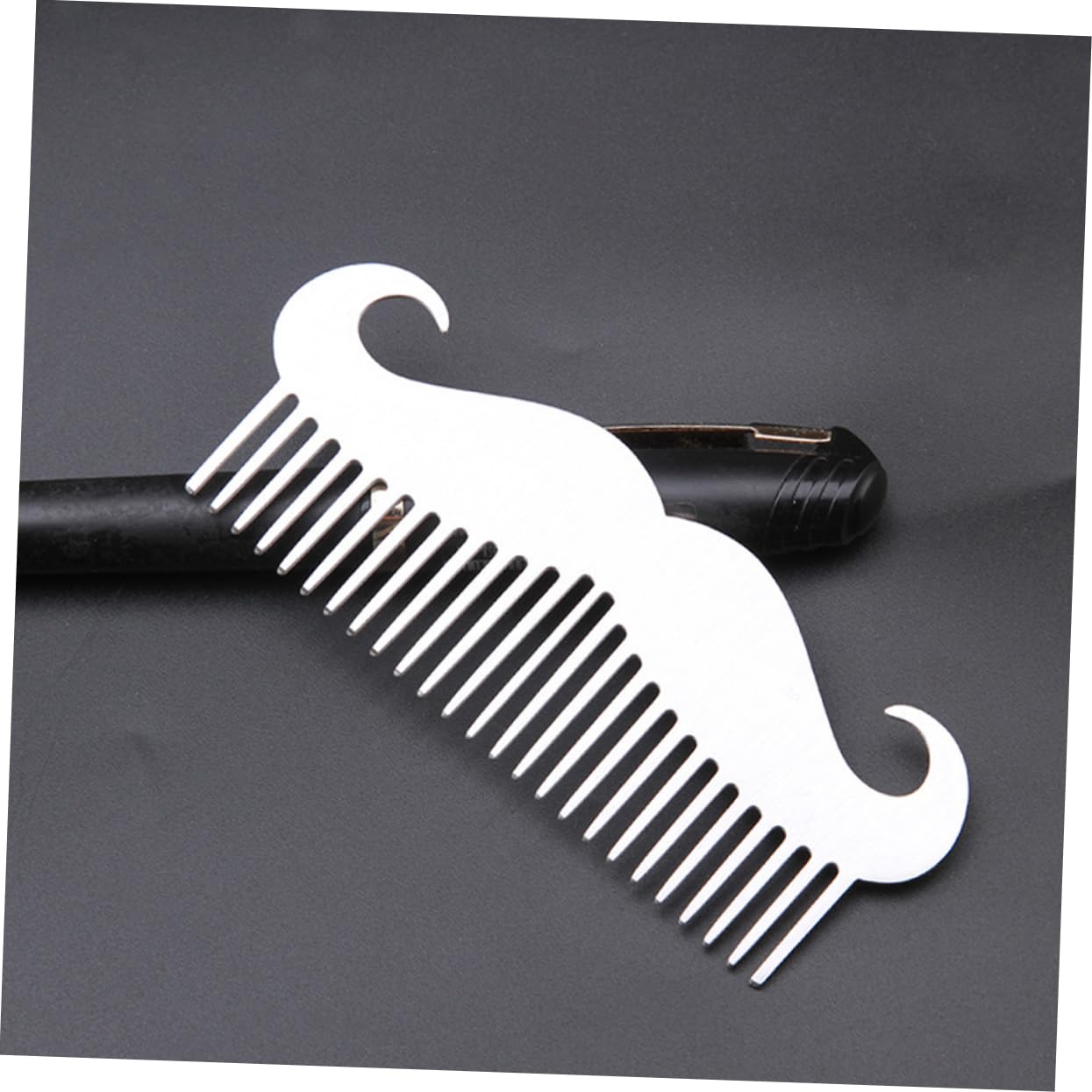 Mustache Grooming Tool Mens Beard Comb Pocket Comb Stainless Steel Beard Straightener