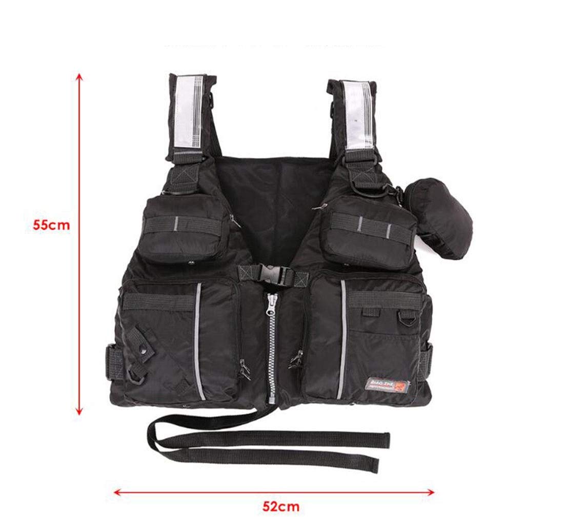 Chaleco de Pesca con Mosca Chaqueta de Bolsillo Al Aire Libre Chaleco de Red de Secado rápido Chaleco de Pesca de Ocio al Aire Libre Fotografía de Viaje Chaleco Negro Hombres y Mujeres