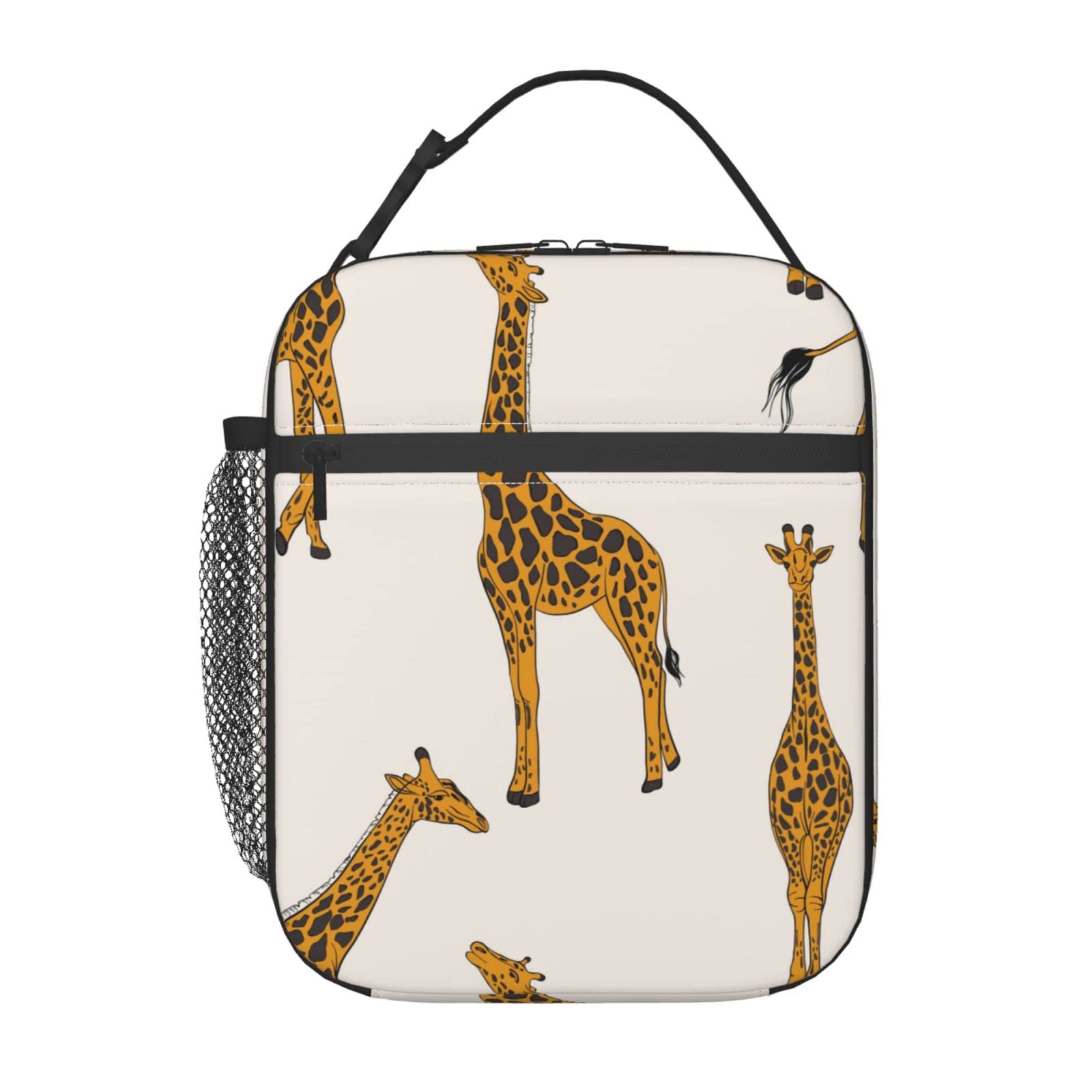 Borsa Termica Pranzo Con Giraffa Colorata - Impermeabile E A Prova Di Perdite Per Donna, Bambina, Adulti, Lavoro, Picnic, Rosa - 3