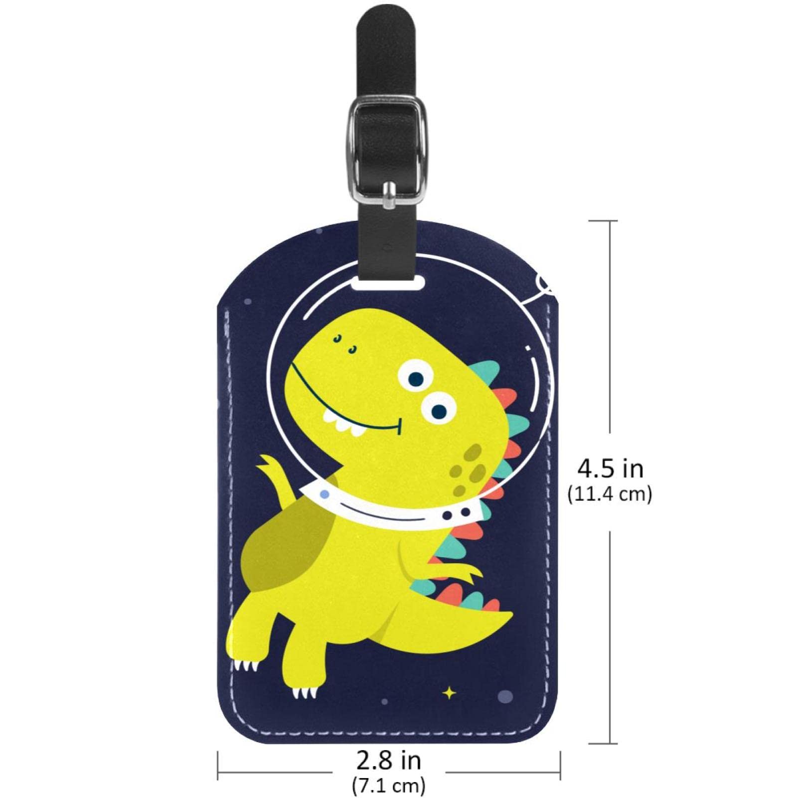 Tiger - Etichette identificative per bagagli, per valigie, per prevenire la perdita di borse e valigie, colore: nero, 2 pezzi